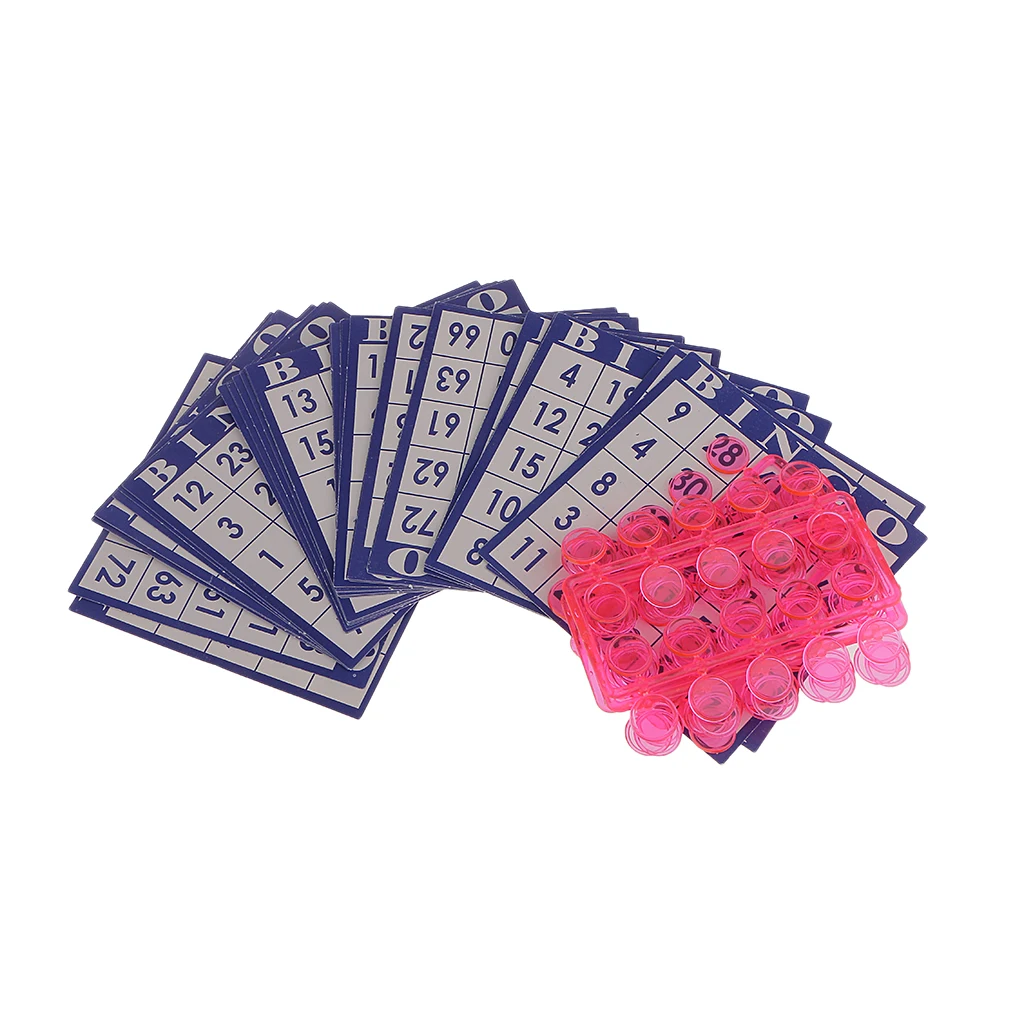 MagiDeal Funny Mini Bingo Game Card Ball Chip Machine Set Classic Gambling Family Kids Game Christams Halloween Party BBQ Gift