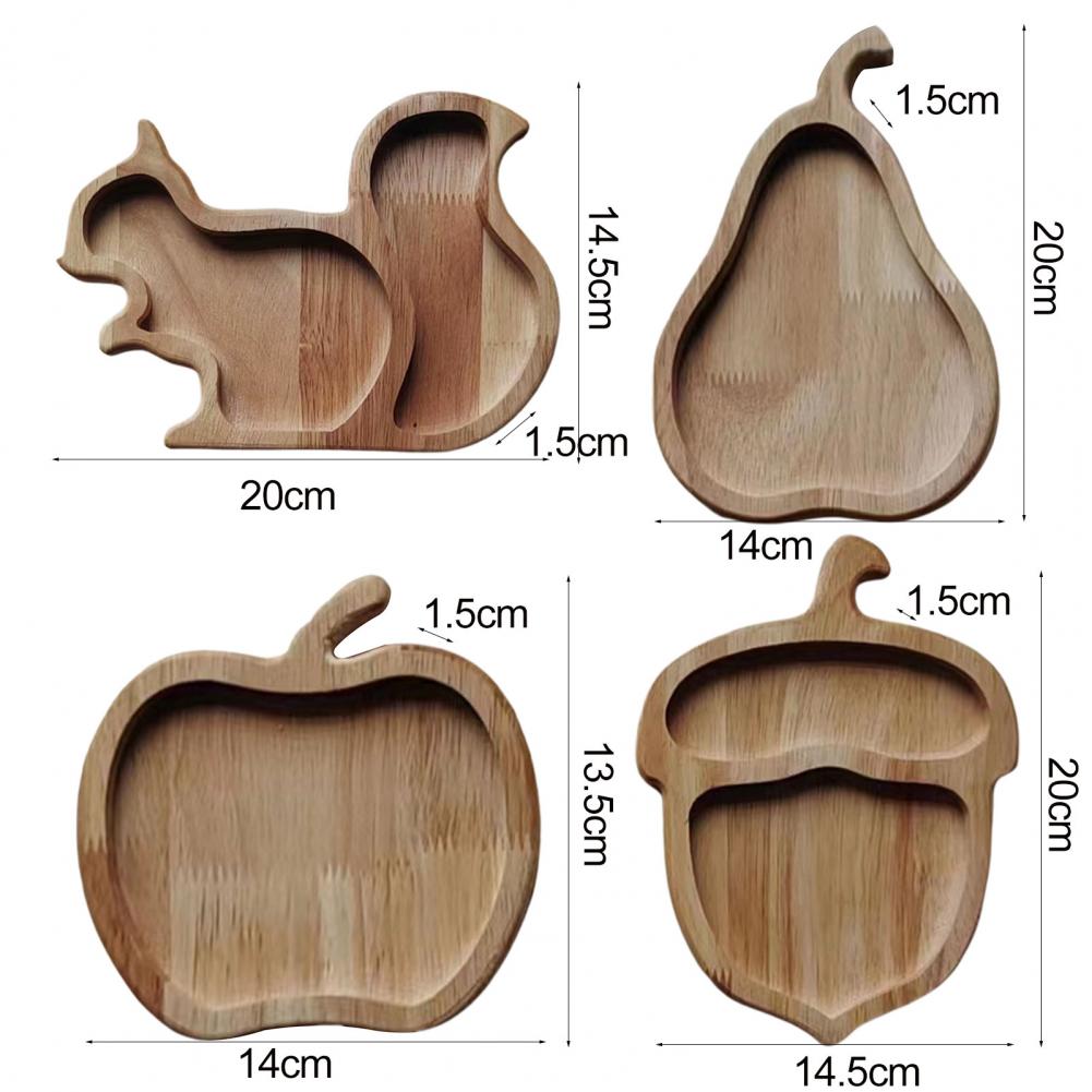 Тарелка для закусок, деревянная поднос для еды, стойкая к падениям, для  хранения аккуратных яблок, товары для дома | AliExpress