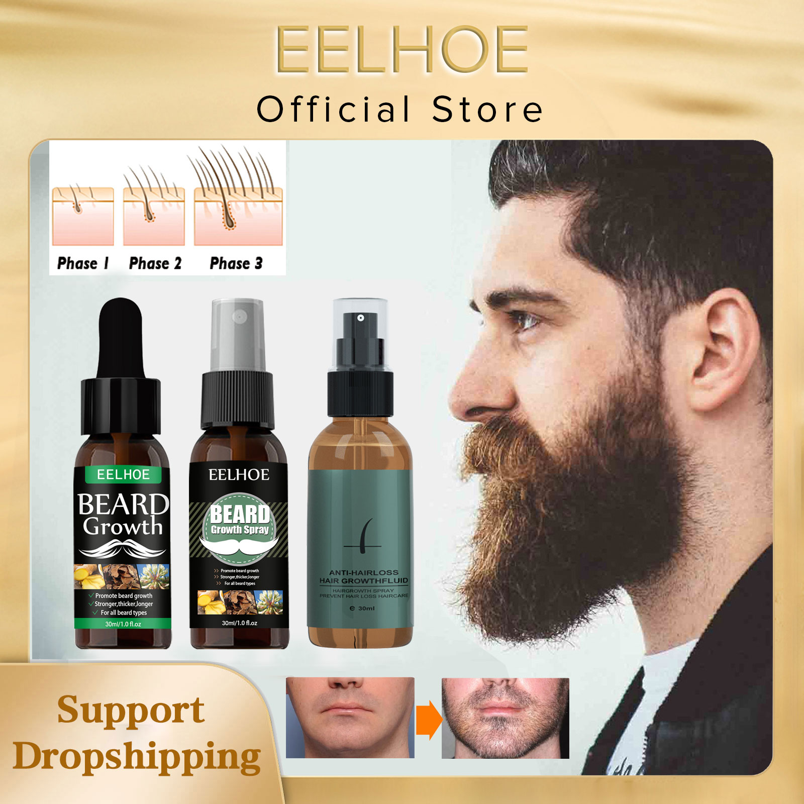 Best of Fast Beard Growth Spray For Men Nourishing Moisturizing Moustache Growth Enhancer Beard Growing Oil Anti Hair Loss Care Spray Reviews & Tips