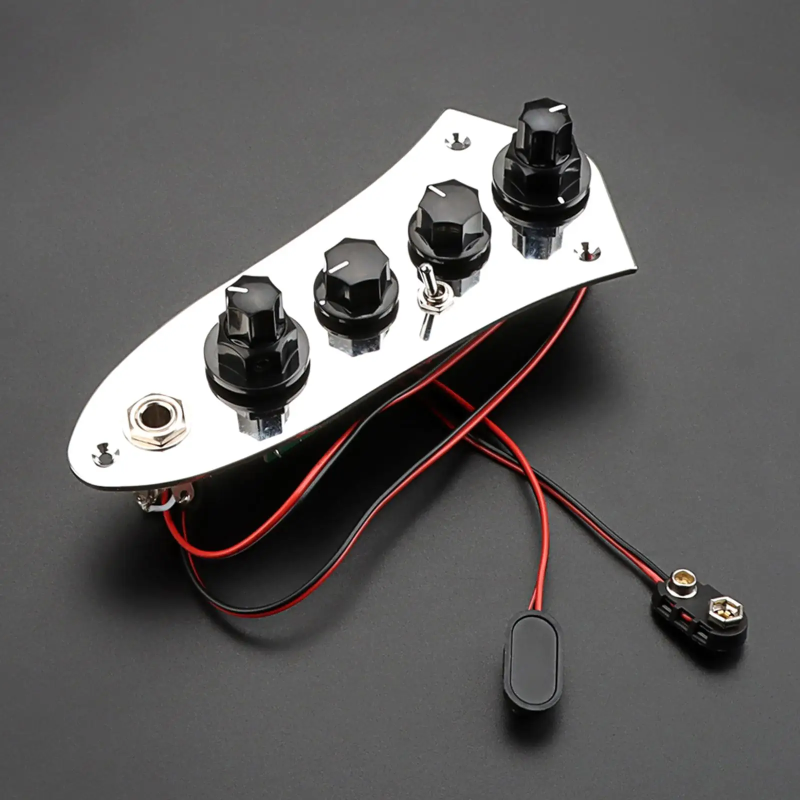 Guitar Bass Control Plate Pre Wired Retro Wired Switch Control Plate Assembly Wiring Harness Switch Knob for Musical Instrument