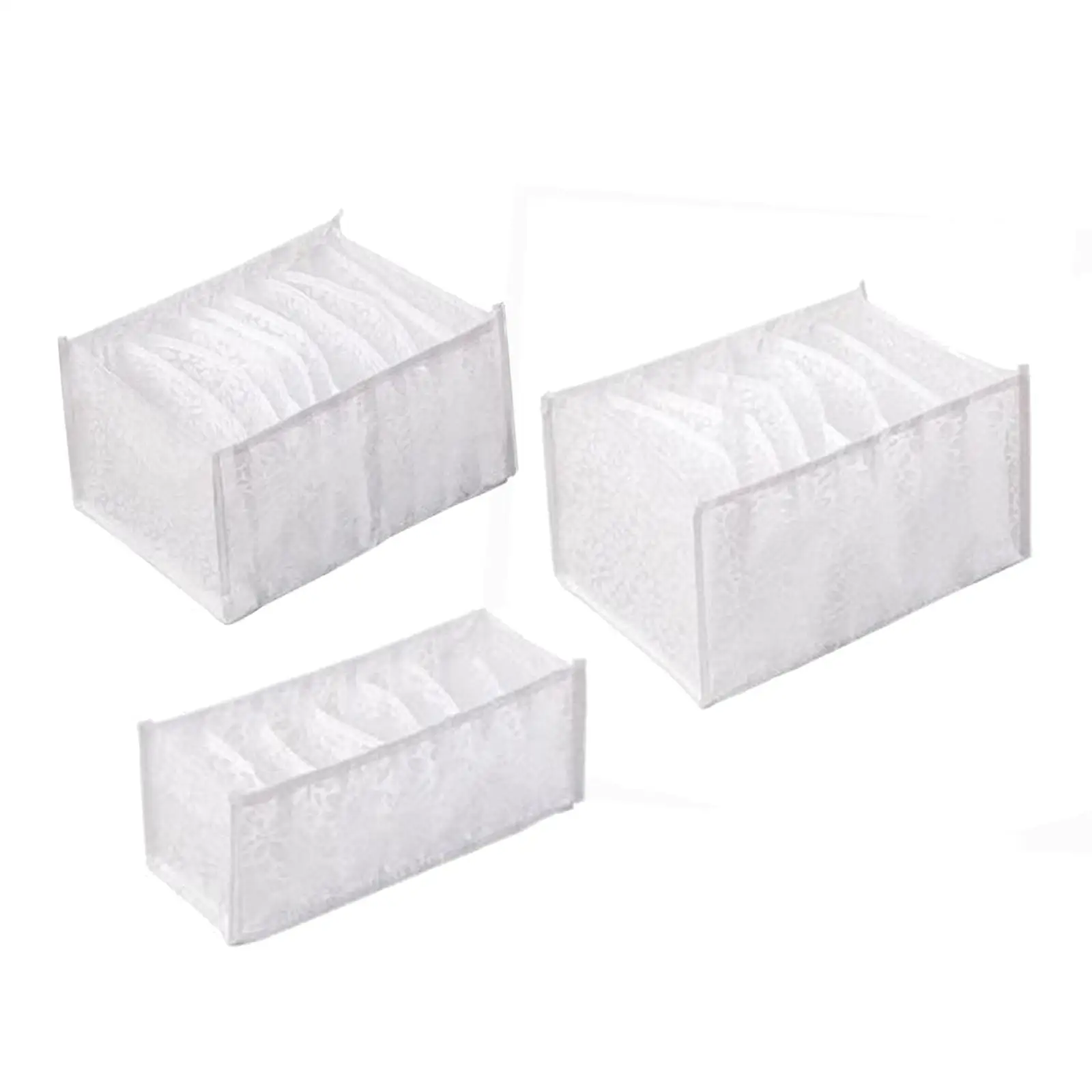 Clothes Storage Boxes with Compartments Stackable Portable Closet Organizer for Clothing Storage Underwear Skirts Bra Bedroom