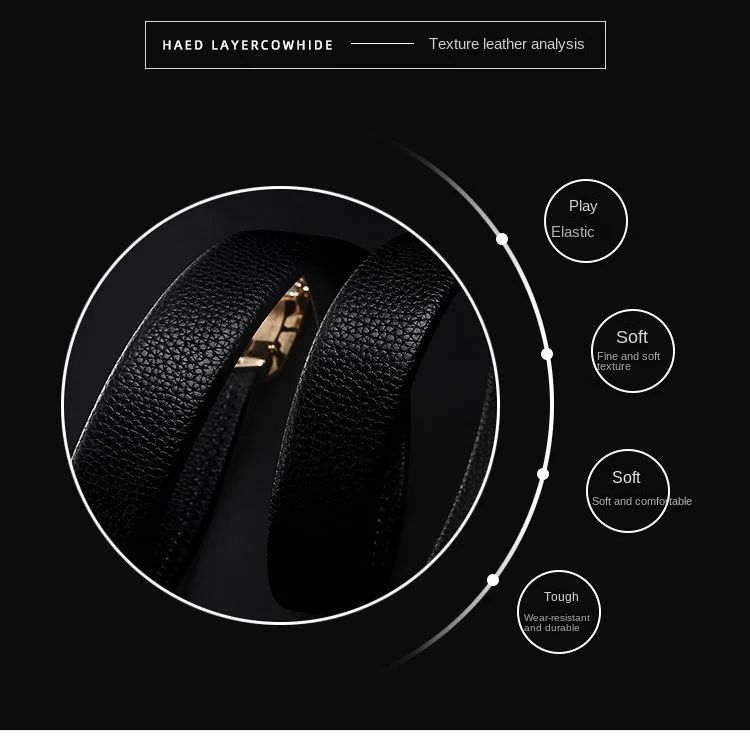 Title 2, Temperament Business Men Belt Alloy Material Th...