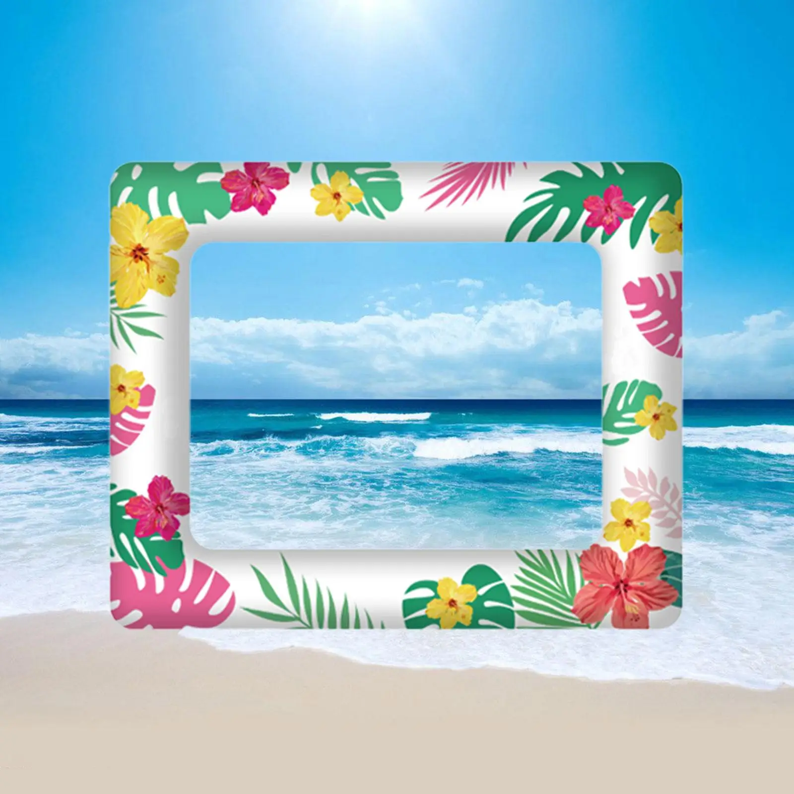 Photo Booth Props Multipurpose Lightweight Creative Hawaiian Inflatable Photo Frame for Graduation Family Holiday Carnival Party