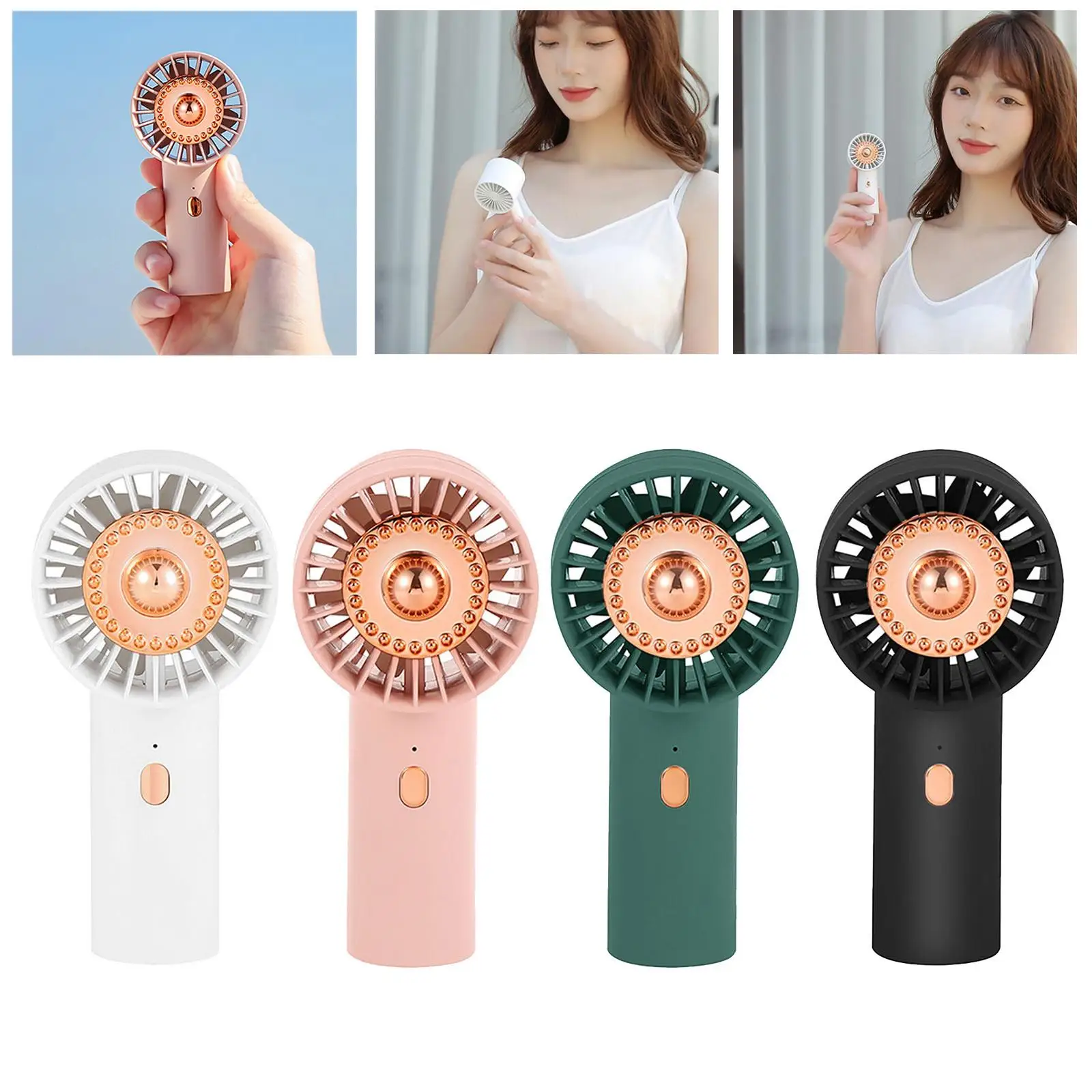 Mini Handheld Fan USB 3 Speeds Portable Personal Cooling Fan for Table Office Travel Dorm Camping