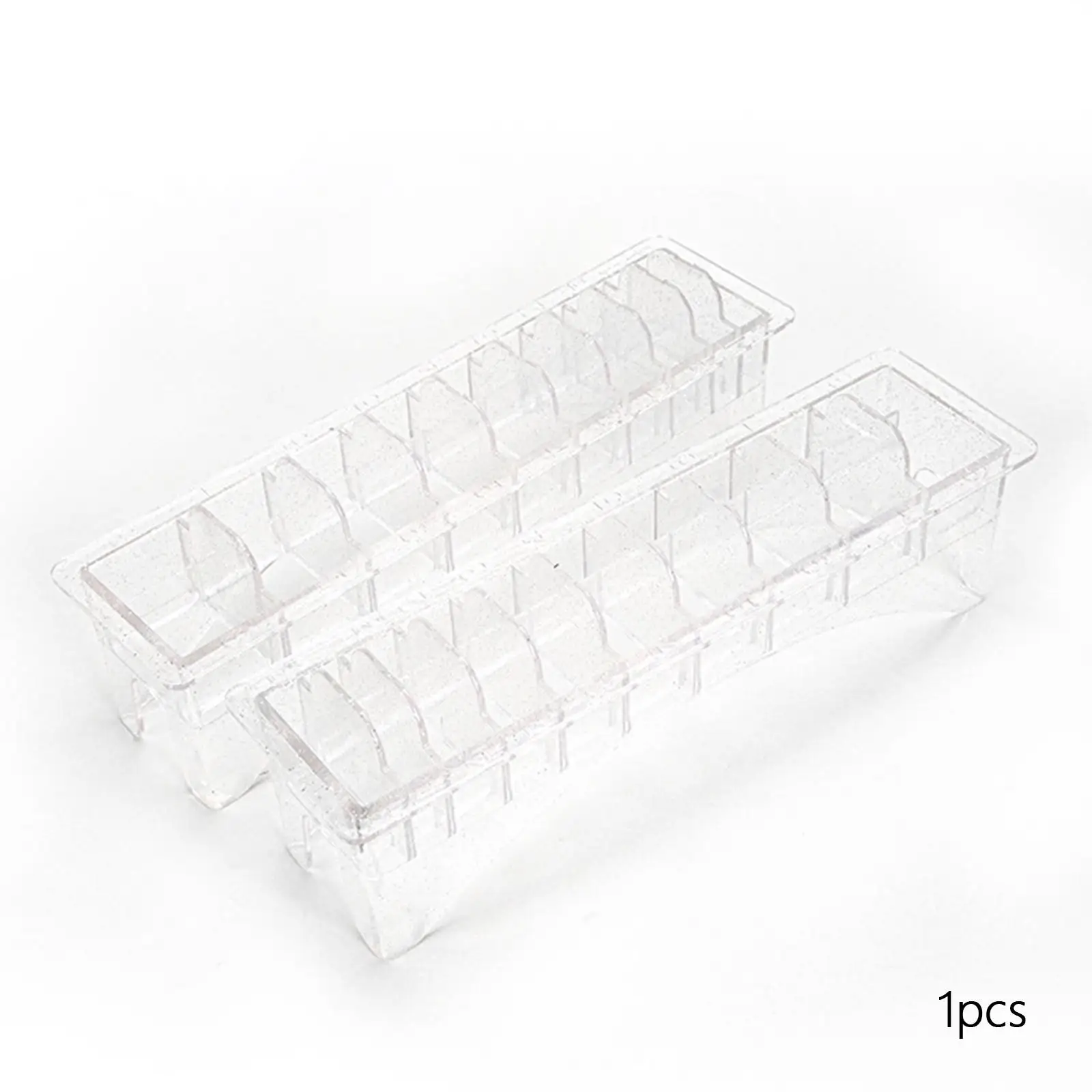 Universal Guide Comb Storage Box 10 Grid Accessories Transparent Container Holder Limit Comb Organizer for Shop Barbershop Home