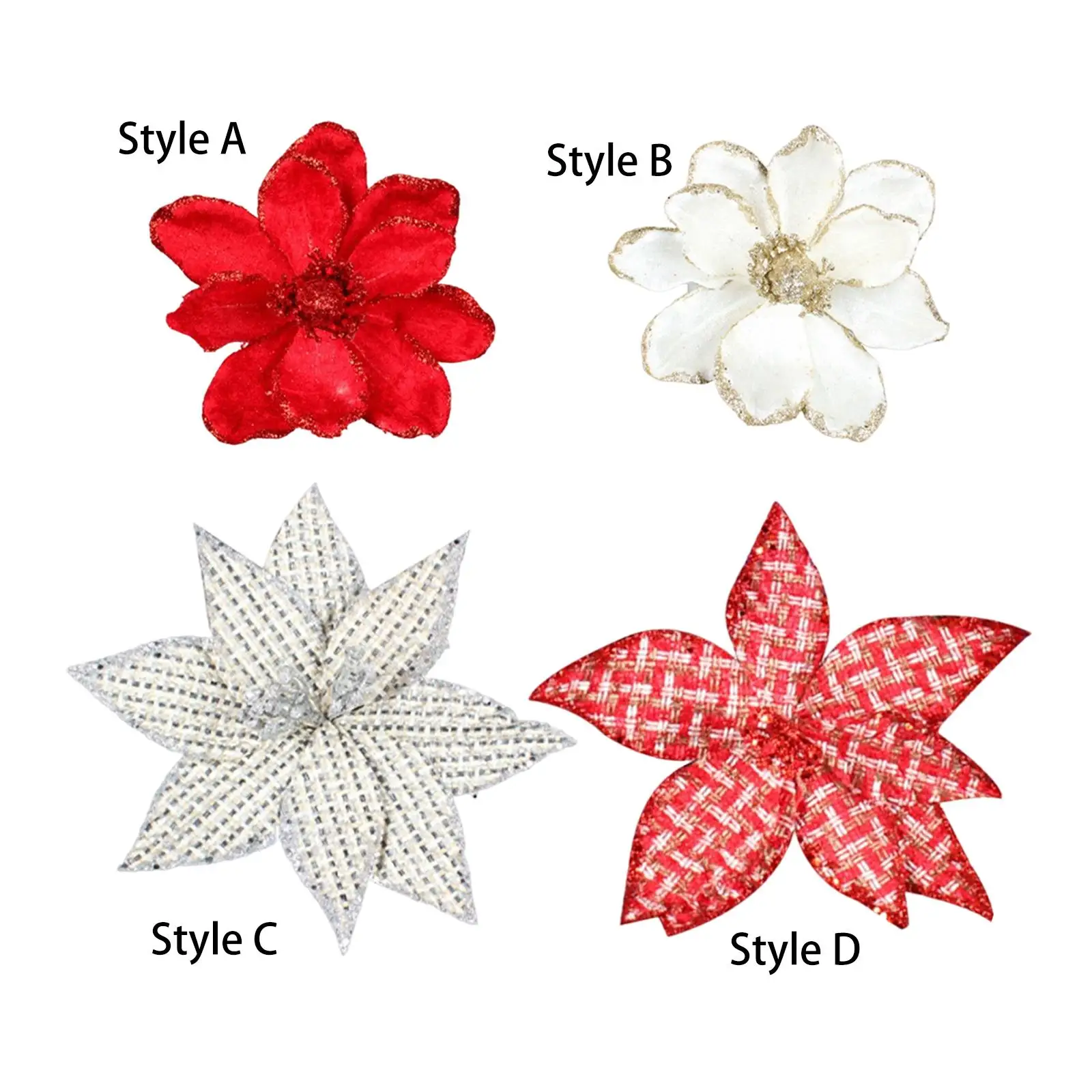 Artificial Flower Ornaments for Christmas Performance Decorative