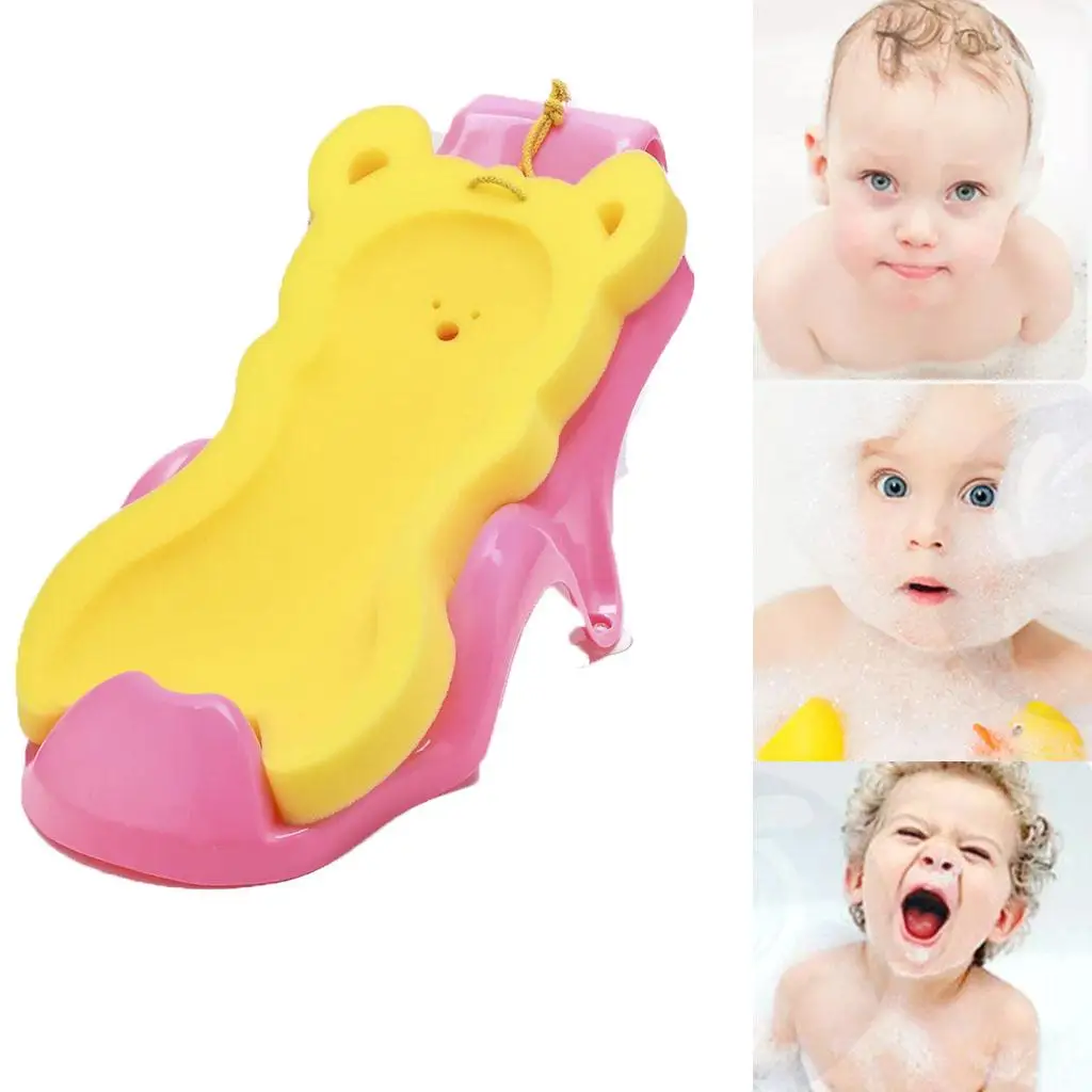 0-6 Months Baby Bath Sponge Infant Cushion Safety Comfy Bathing Shower Mat