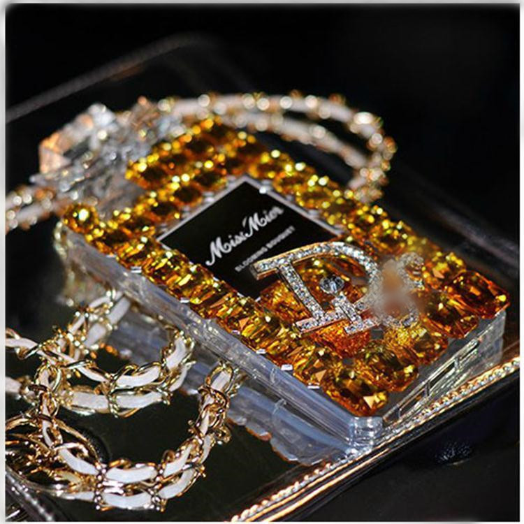 Very luxurious crystal Women Phone Case for iPhone 13 12 11 Pro Max Crossbody Chain Phone Cover X XR XS Max Fashion Design iphone 13 pro max clear case