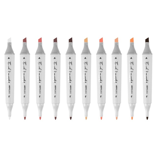 Arrtx Skin Tone 36 Colors Dual Tip Twin Marker Pens with Carry Bag