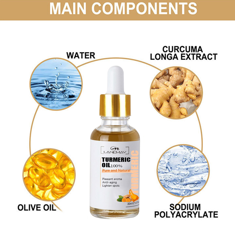 Best of Turmeric Freckle Whitening Serum Fade Dark Spots Removal Pigment Melanin Correcting Facial Beauty Face Skin Care Products 30ml Reviews & Tips - Image 5