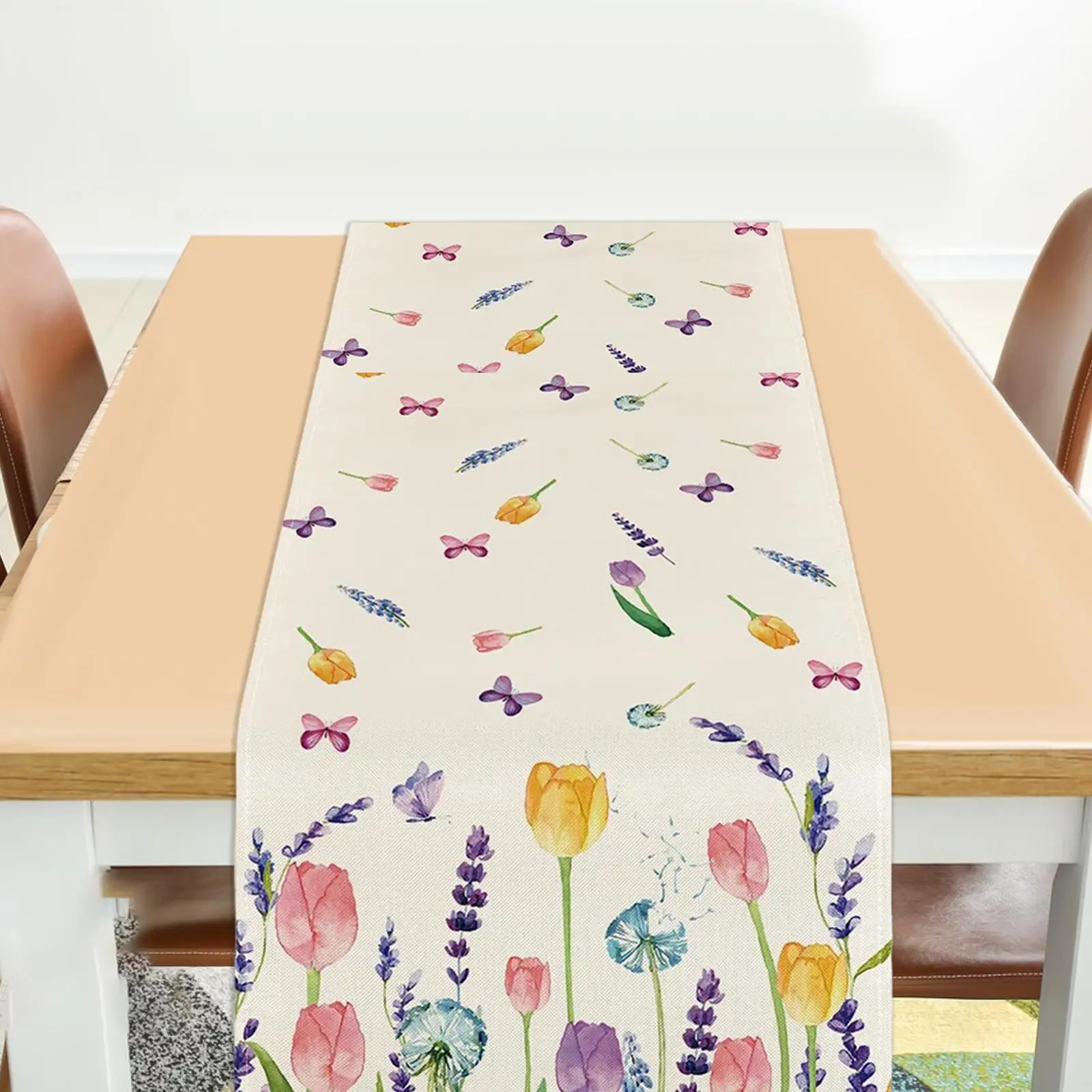 Table Runner Tabletop Collection Seasonal Spring Burlap Table Runners for Dining Anniversary