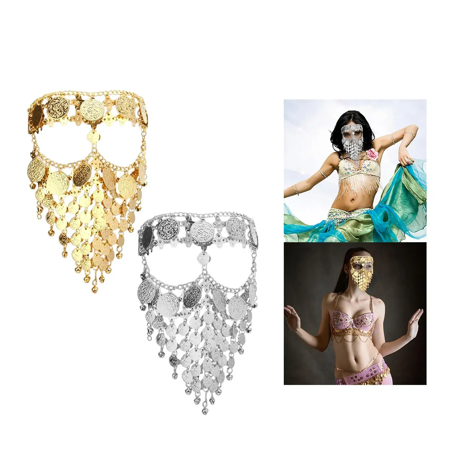 Belly, Metals Dancing Accessories Masquerade for Costume Party Supplies
