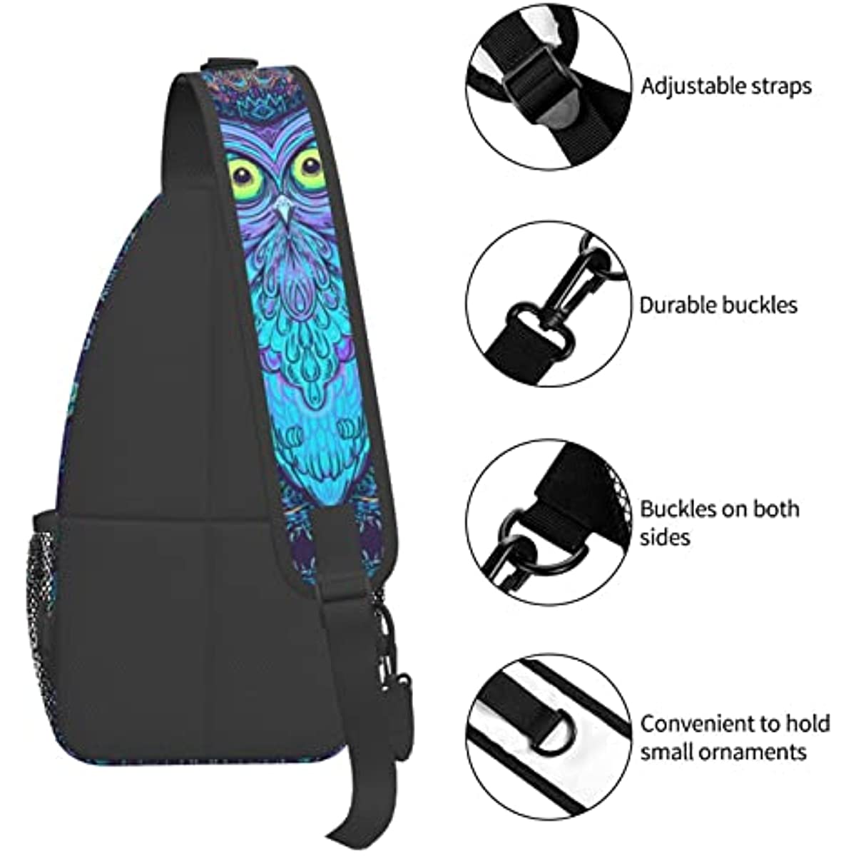 Viagem Mochila Impermeável Ajustável Daypack Crossbody Shoulder