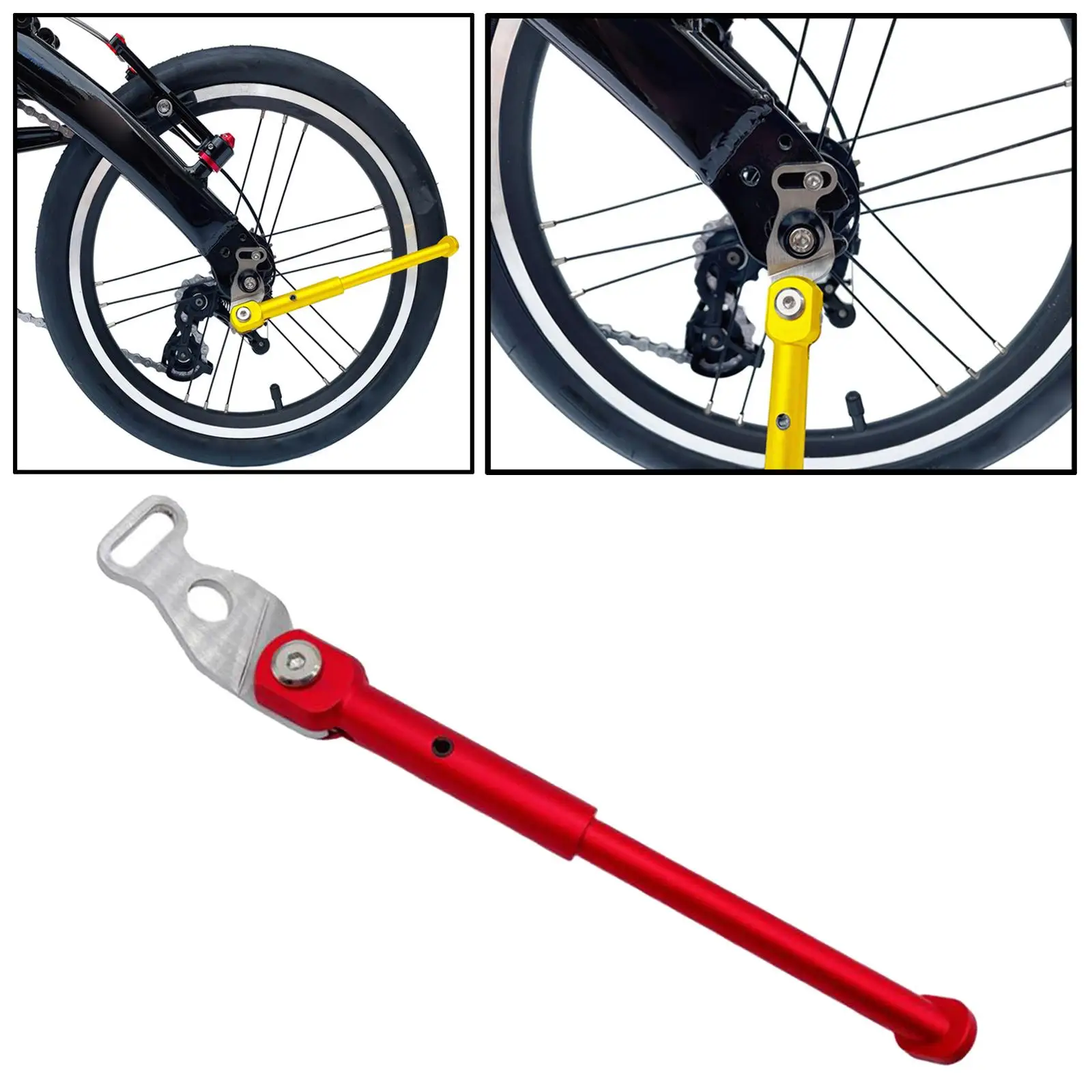 Folding Bike Kickstand Bicycle Kick Stand Parking Anti-Slip Rack Accessories Support Resting Aluminum Alloy MTB Road Single Leg