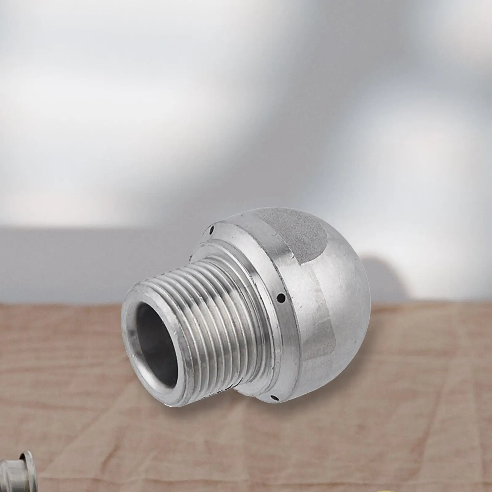 Rotating Button Nose Sewer Jetting Nozzle Pressure up to 300Bar 1/4`` Quick Connect for Sewer Pressure Washer Accessories