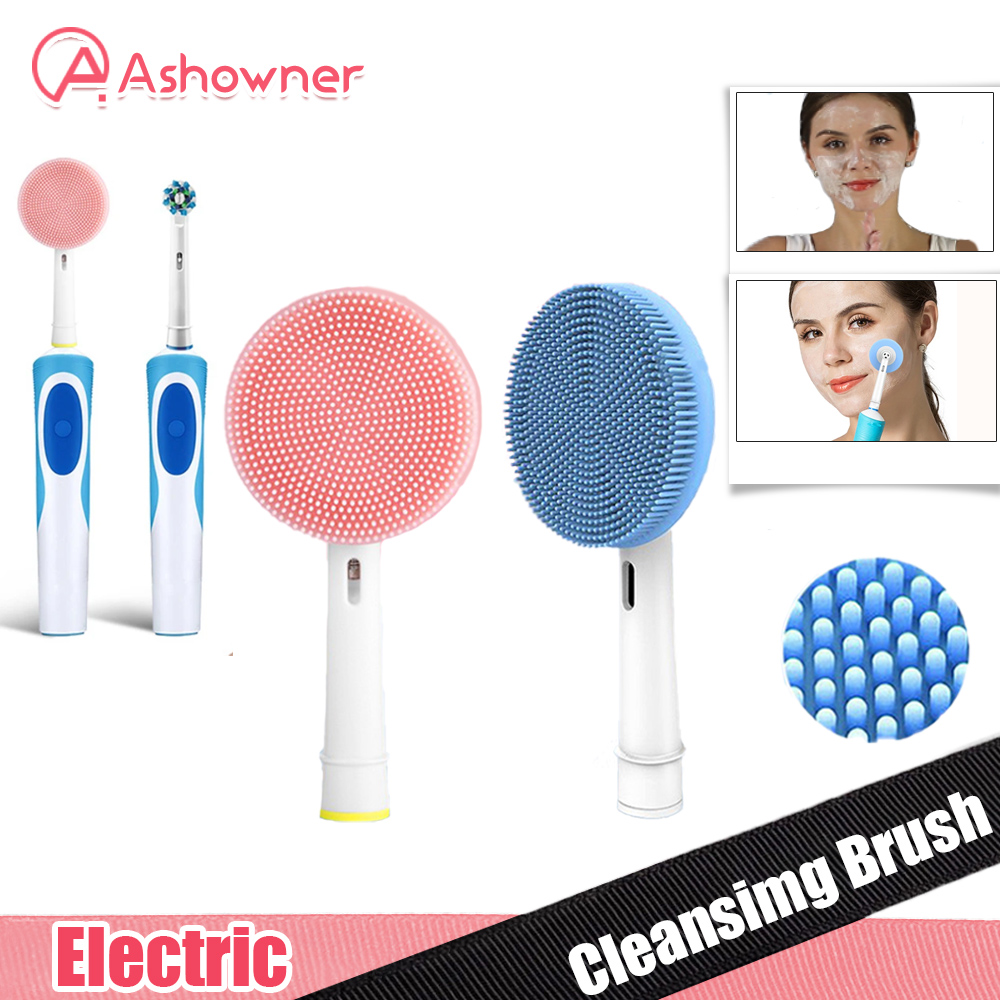 Best of Electric Facial Cleansing Brush Head Toothbrush Replacement Brush Heads Silicone Cleansing Head Face Skin Care Tool For Oral-B Reviews & Tips