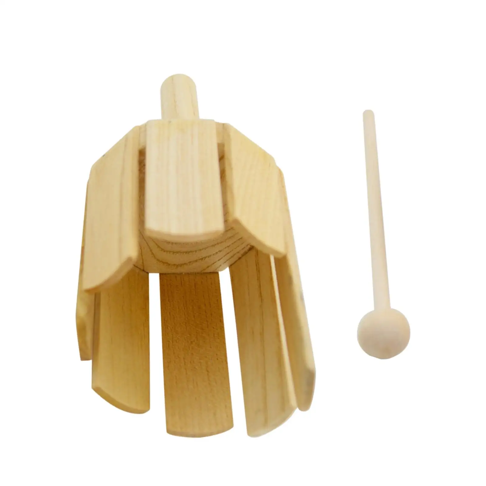 Kid Wooden Percussion Instrument Rhythm Montessori Wood Stirring Drum for Event Family Sessions Home Outside School Orchestras