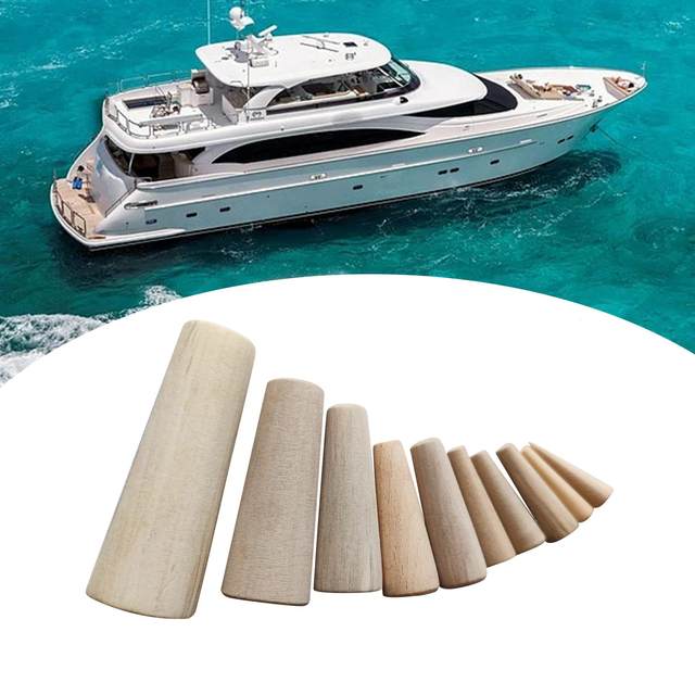 Bouchons Bois Urgence Bateau - 10 Pièces Coniques Marin