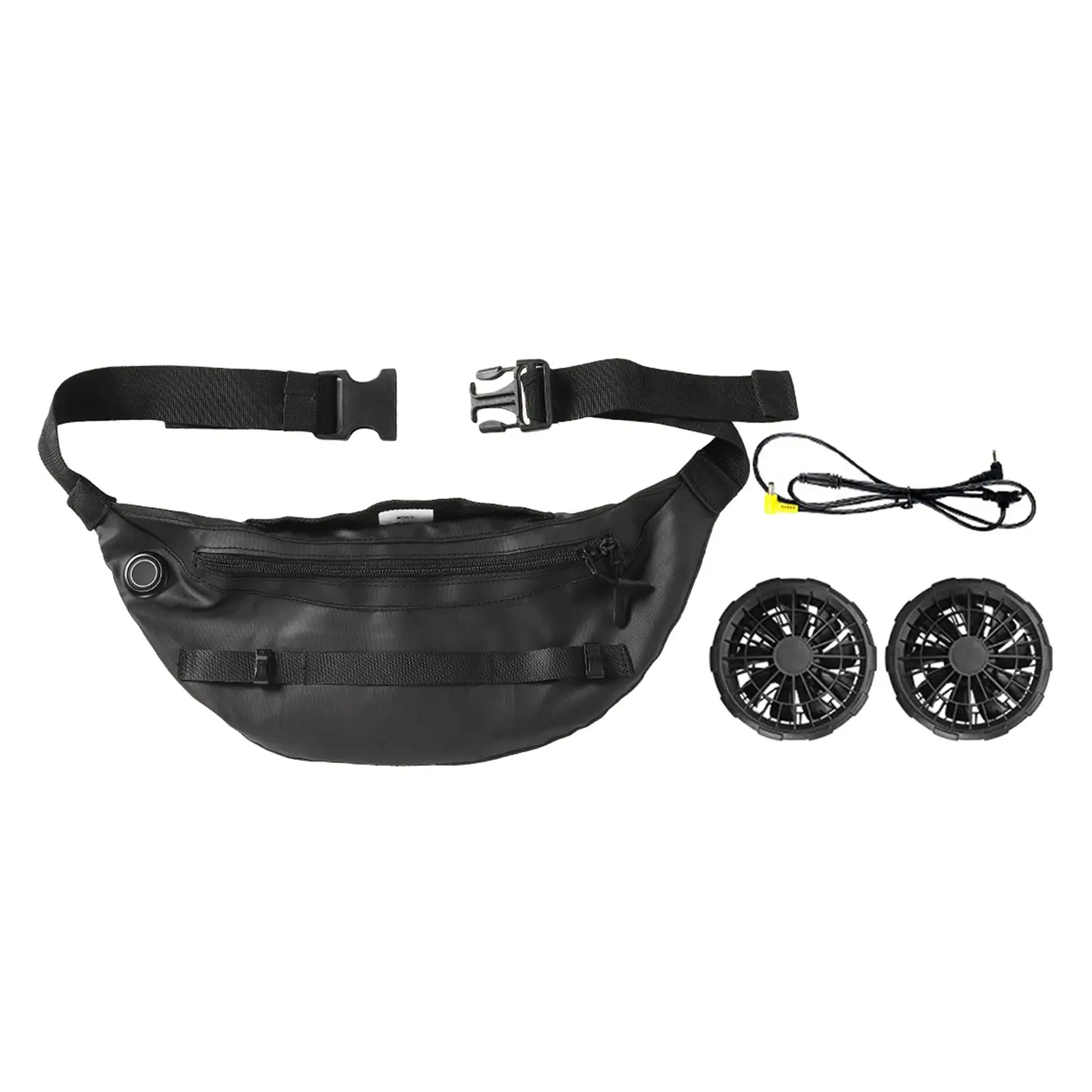Fanny Pack Fashion Portable Adjustable 3 Speed Lightweight Waist Fan Belt Fan for Women Men Trekking Travel Walking Riding