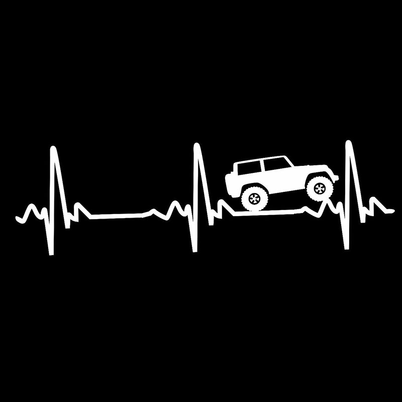 LKW-EKG-Muster Autoaufkleber Dekorationsprodukte Zubehör Aufkleber für Motorrad-Außenteile PVC-Autoaufkleber Niedlich – Detail 1