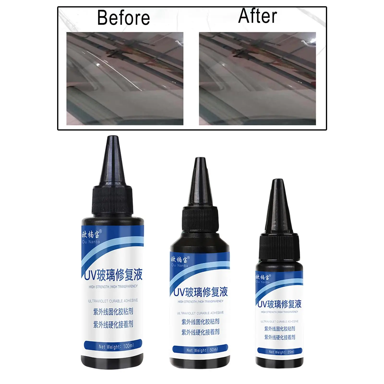 Car Windshield Repair Crack  Quick Fix Scratch Remover Adhesives DIY