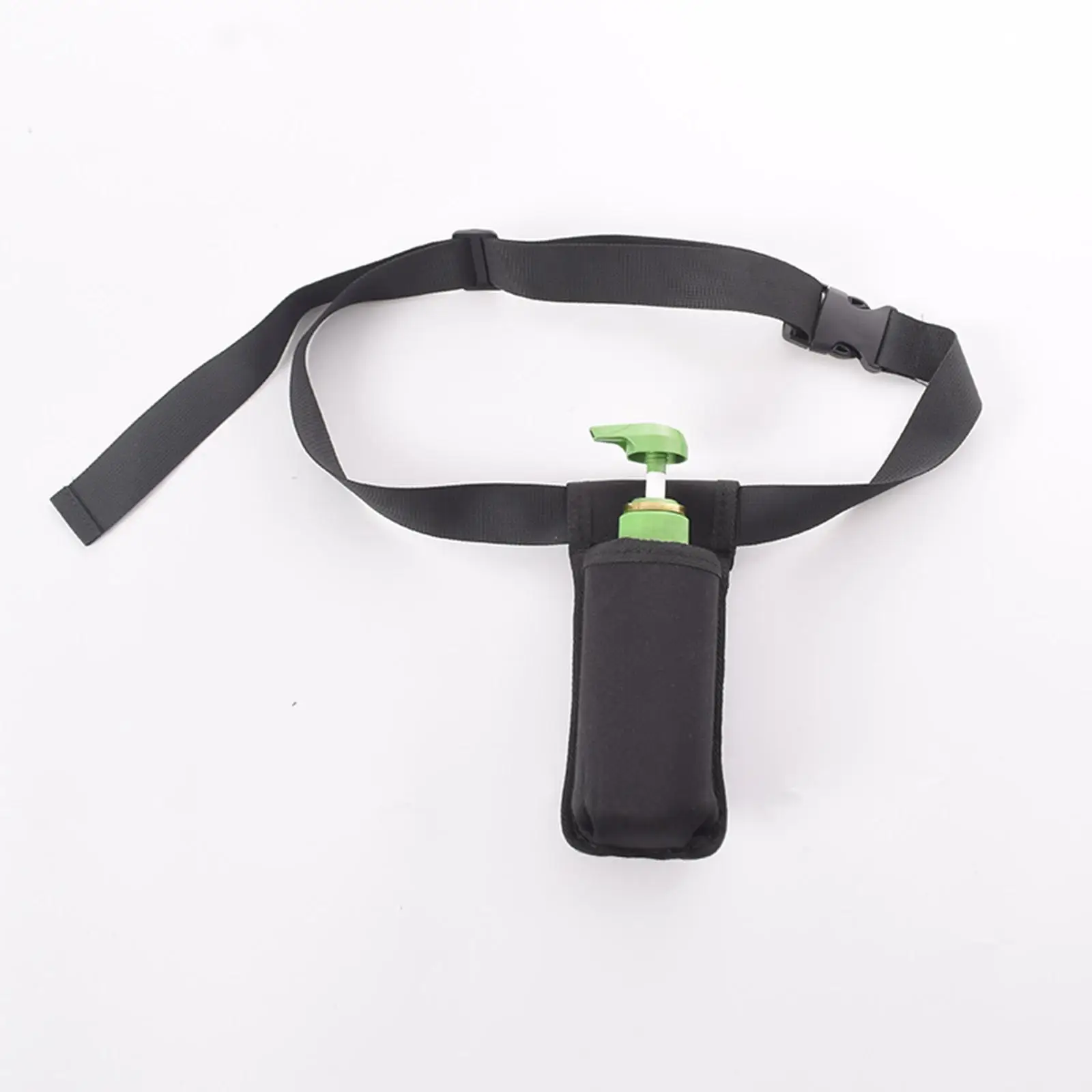 Single Massage Bottle Holster Waist Adjustable Webbing Belt Soft Comfortable SPA Salon Black Convenient Holder Bag Protect Case