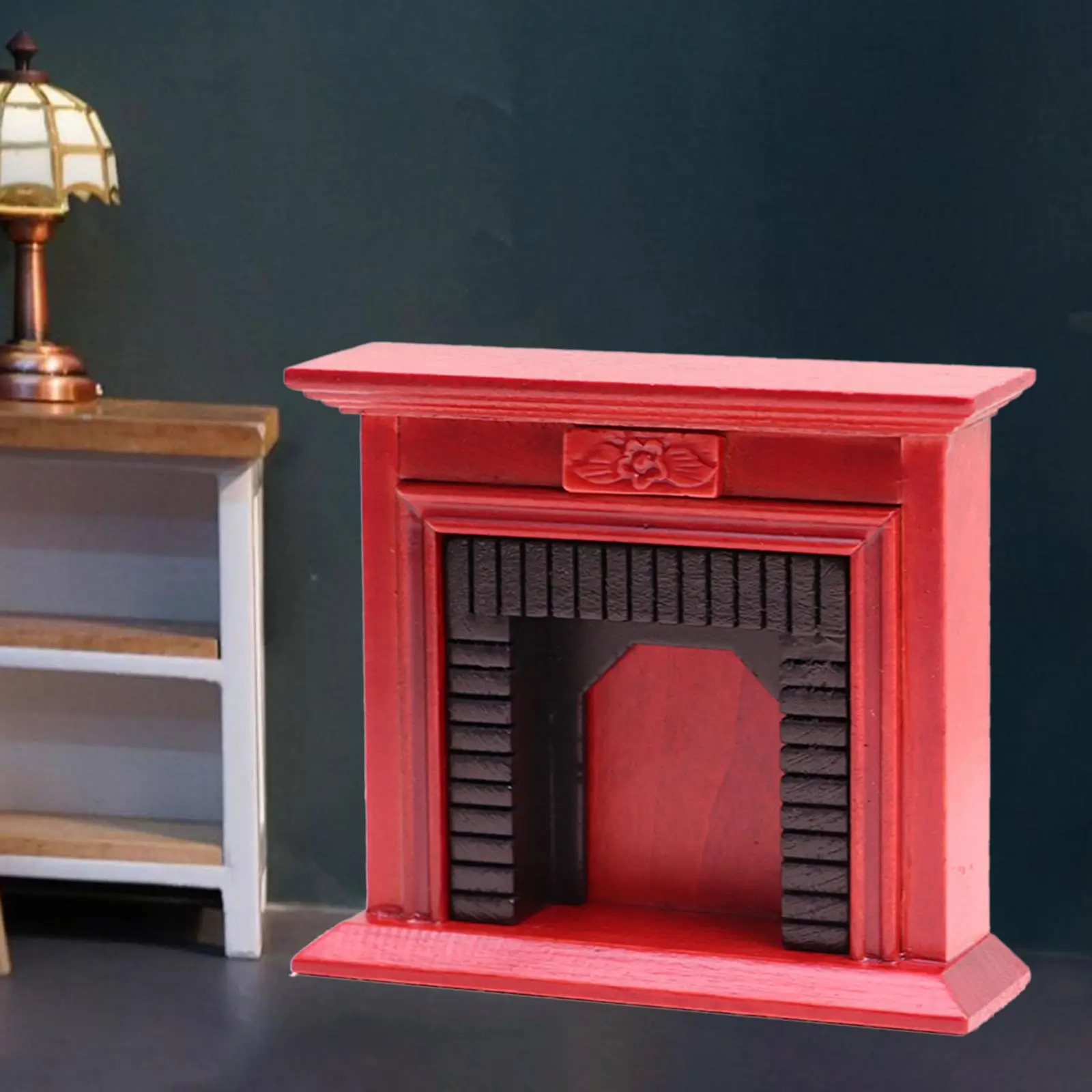 Miniature Fireplace Miniature Dollhouse Decoration Accessory Toy Vintage