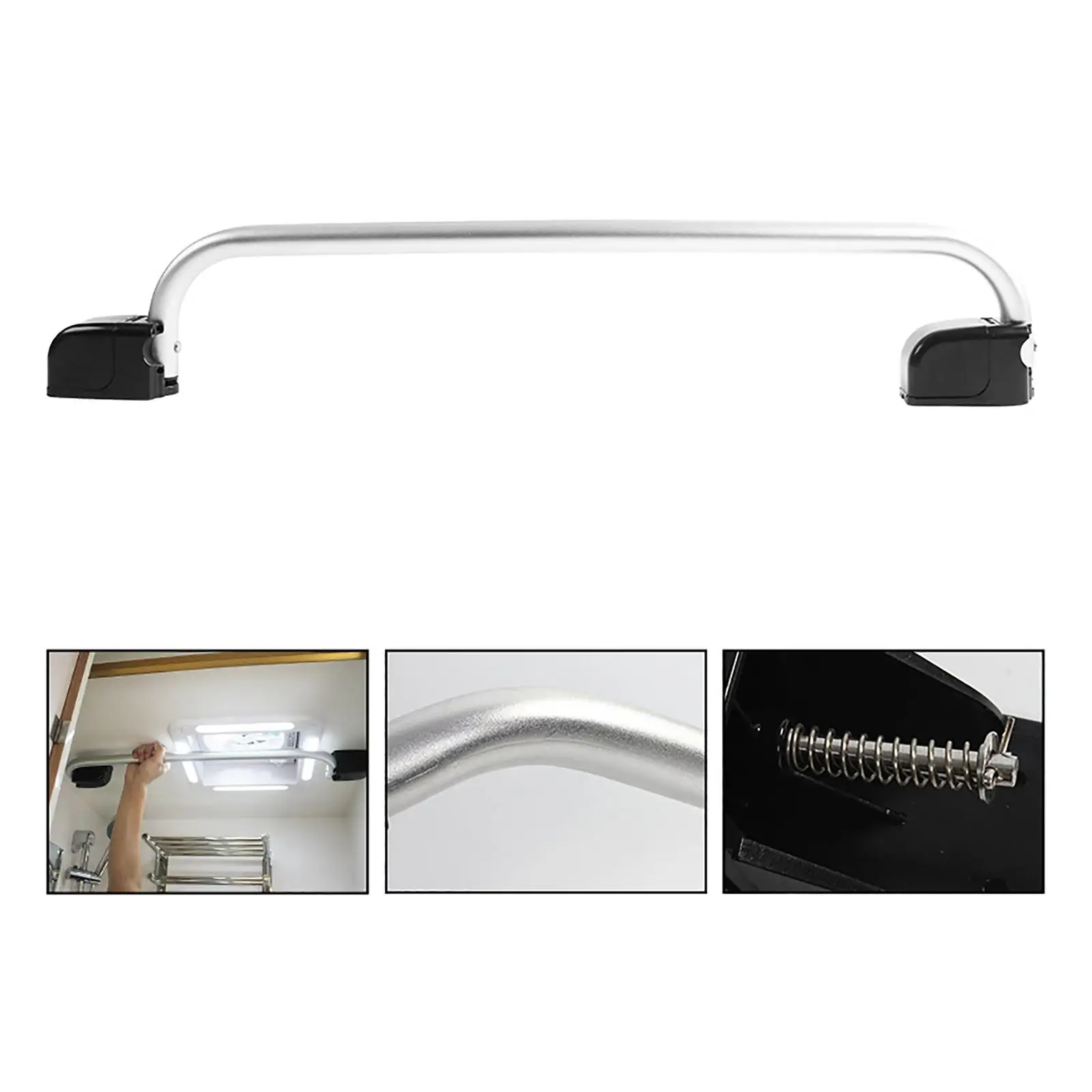 Grab Bar Foldable Clothes Rack Grab Rail Shower Handrail for Bathroom