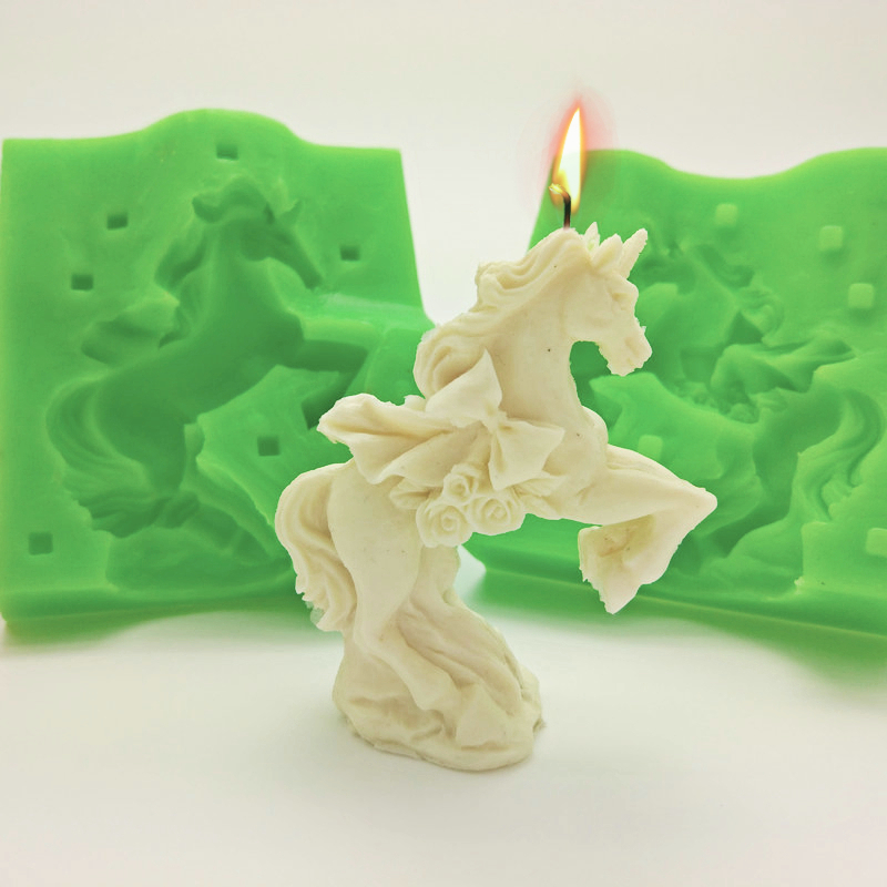 Description Picture 2 of itemCute Pony Silicone Candle Mold DIY Aromatic Animal Horse Candle Making Handmade Soap Resin Chocolate Mold Gifts Craft Home Decor
