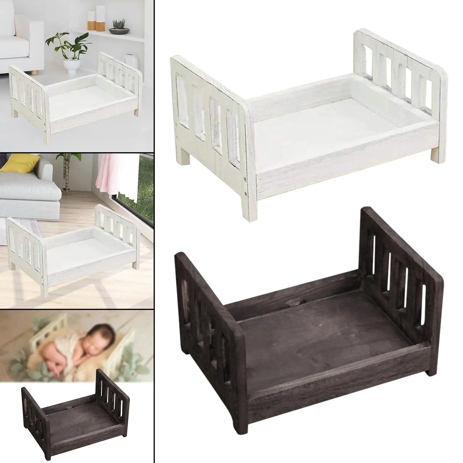 Creative Posing Photography Wooden Bed Photography Props Props for Infant
