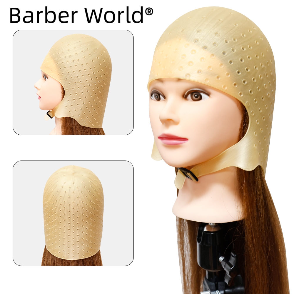 Best of New Barber Hair Coloring Cap Silicone Hair Highlights Cap With Needle Professional Hair Dye Hat Beauty Salon Hairstyling Tools Reviews & Tips