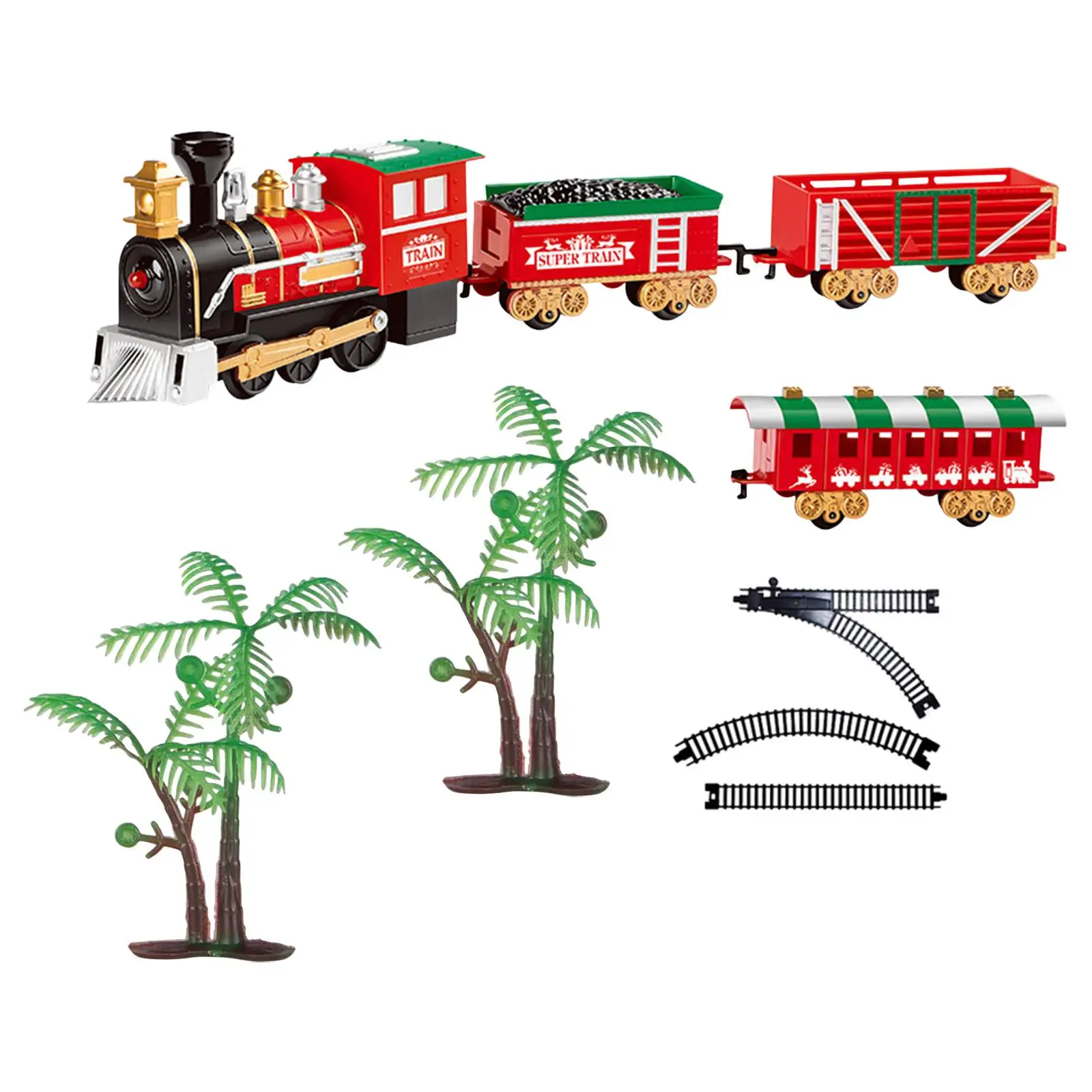 Christmas Train Set Fine Motor Skills Educational Learning Toy Building Construction Set Railway Track Set for Kids Children