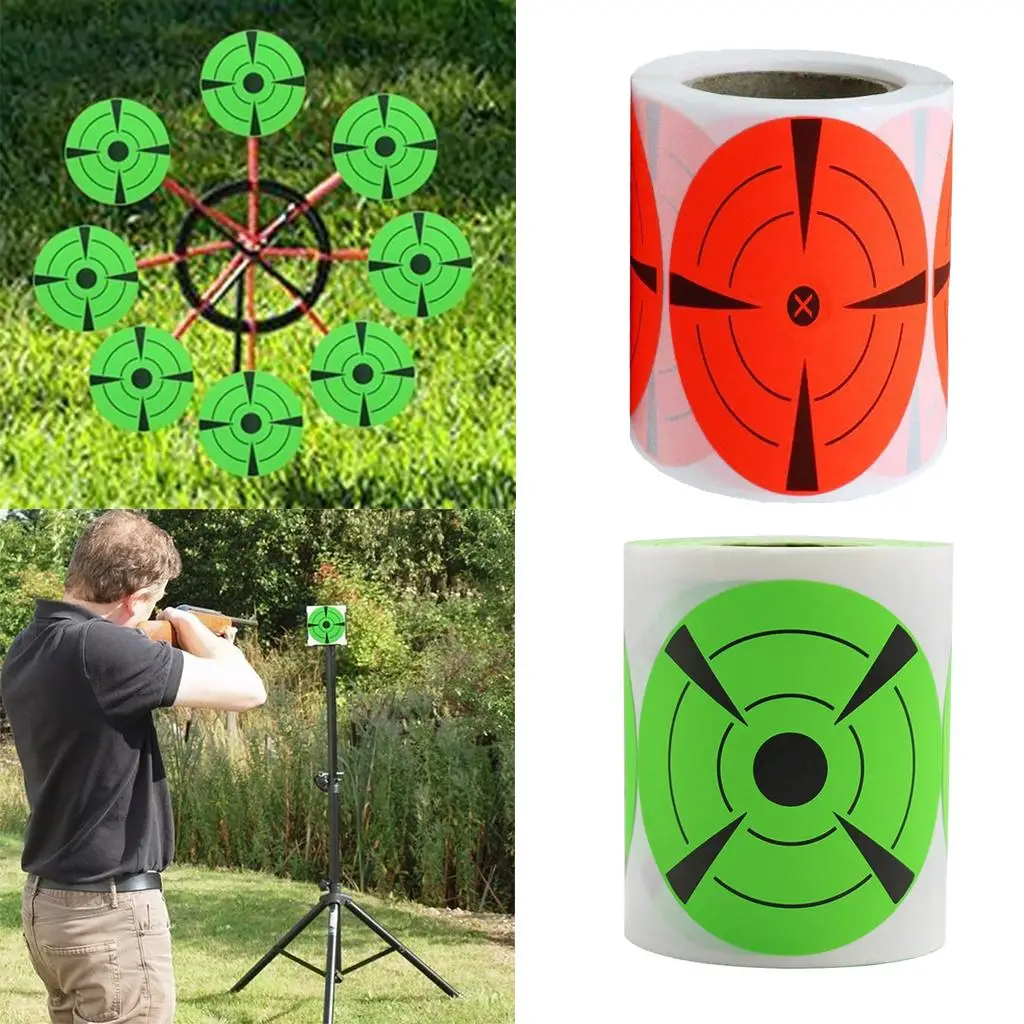 125Pcs Roll   Diameter 7.5 cm  Shooting Stickers Set for Outdoor and Indoor Sport Hunting Accessories