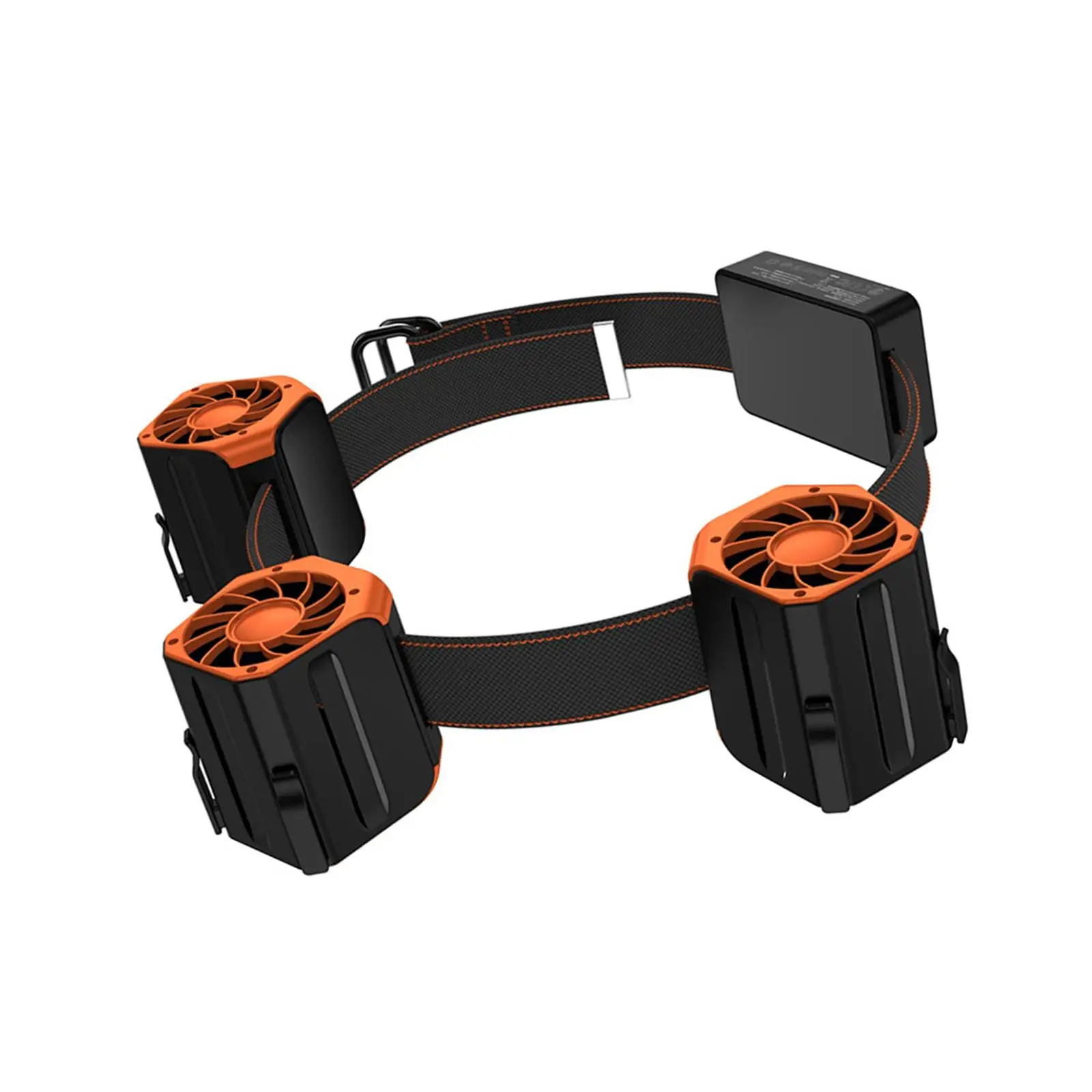 Waist Fan with Belt 2 Speeds Adjustable USB Strong Airflow Belt Fan Wearable Waist Fan for Hiking Cycling Work Camping Gardening