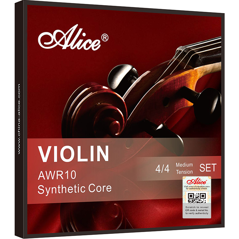 Alice Violinsaiten AWR10/AWR10E Multifilament-Synthetikkern Al-Mg und reines Silber, mittlere Spannung – Detail 5