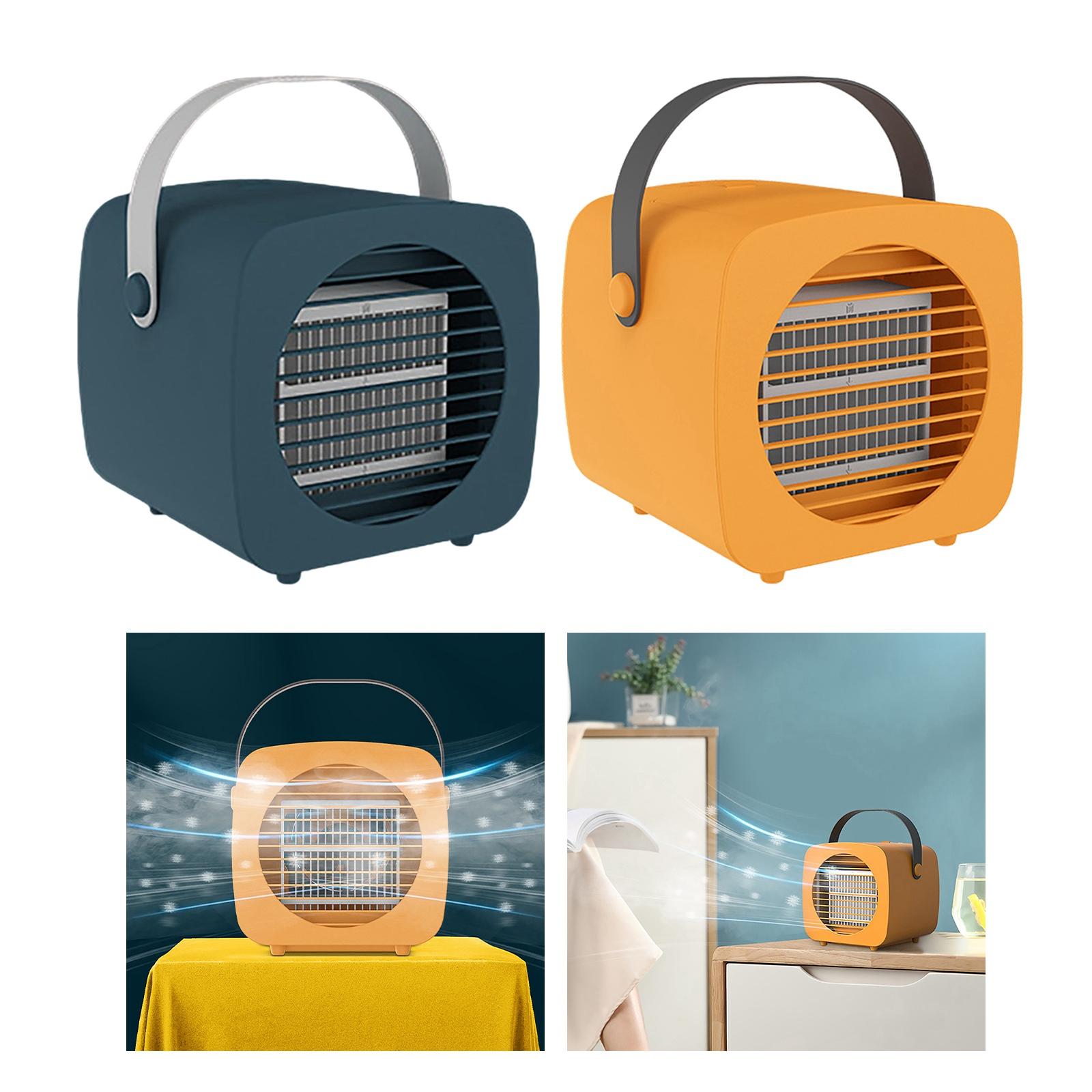 Small Rechargeable Evaporative USB Air Cooler Fan Humidifier Misting Unit Personal Portable Air Conditioner for Home Outdoor