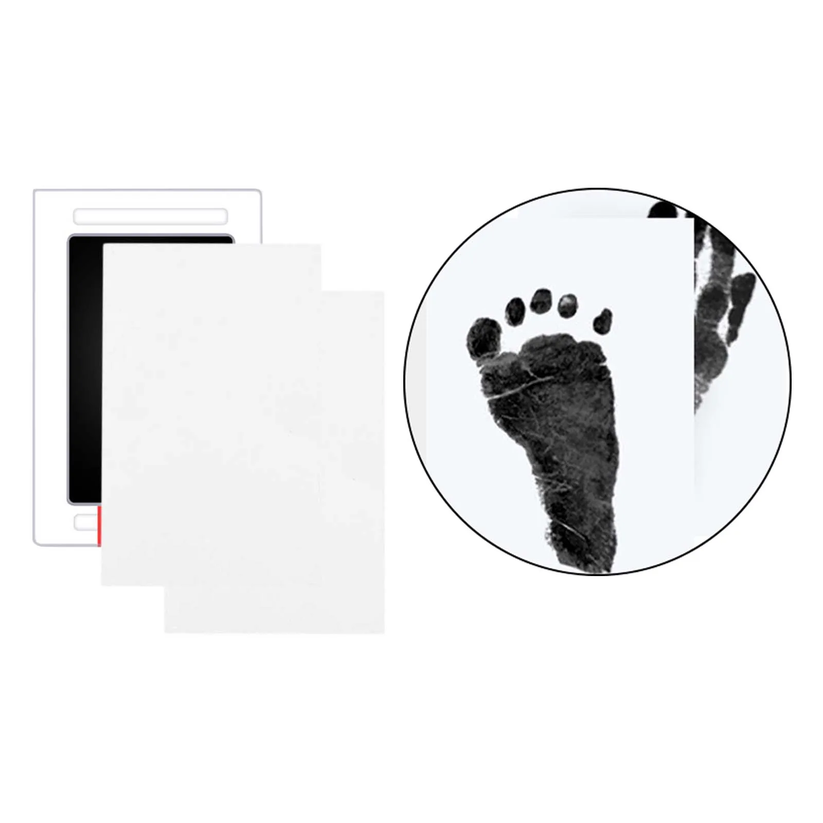 Newborn Baby Footprint Ink Pad 2  Cards Kit Infant Hand & Foot Stamp