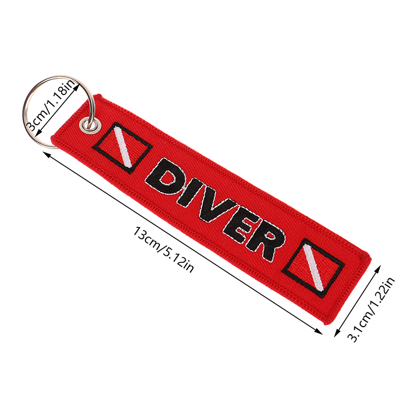 Auto-Schlüsselanhänger, Stickerei, Taucher-Schlüsselanhänger, Schlüsselanhänger, ATV-Schlüsselanhänger, Tasche, Gepäckanhänger, Reise, Tauchen, Rucksack, Tasche, Flagge – Detail 7