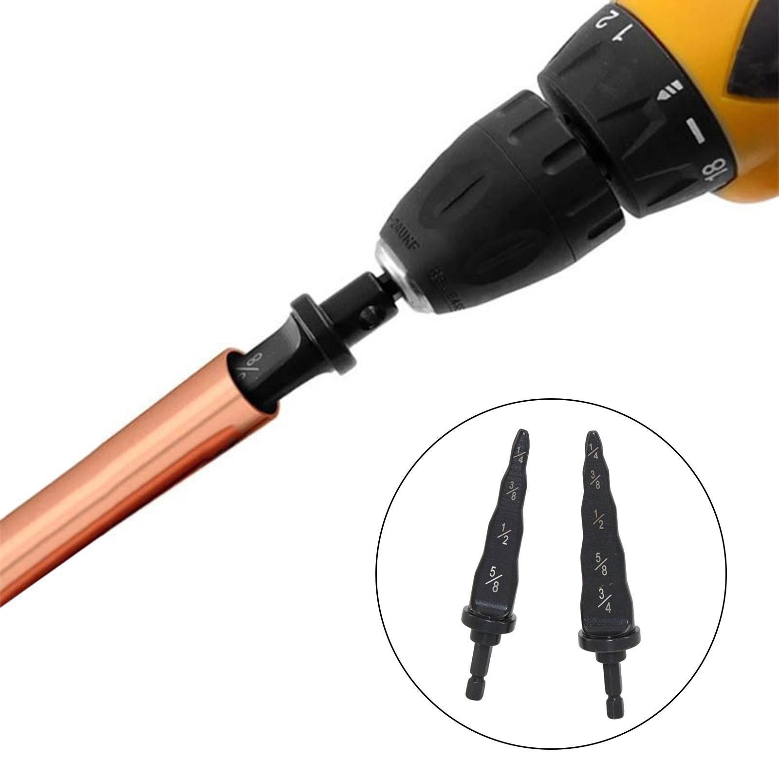 2 Pieces Pipe Expander Drill Multifunction  Swaging Tool Drill Bit