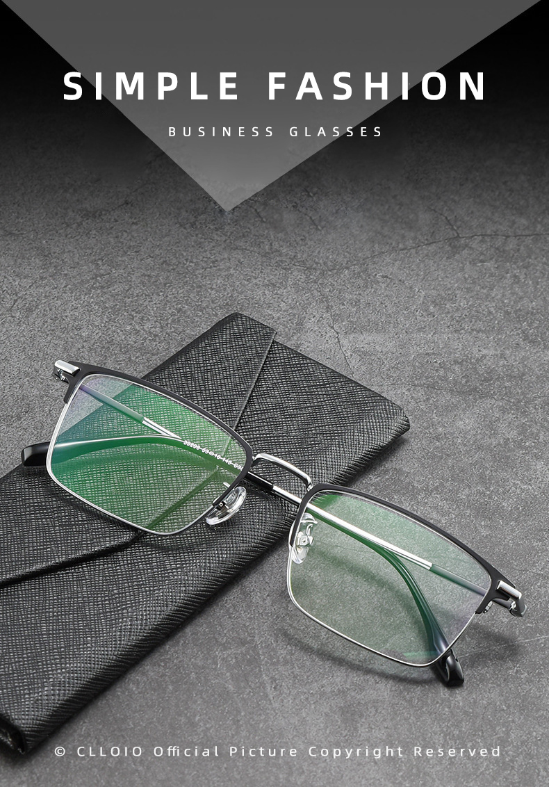 CLLOIO Ultralight Business Men Glasses Reading Glasses Anti Blue Light Myopia Prescription Glasses Hyperopia Optical Eyeglasses