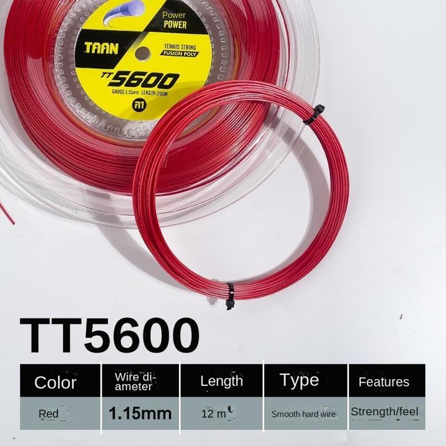 1 Reel Zarsia 4g Polyester Tennis Racket String 1.25mm Durable