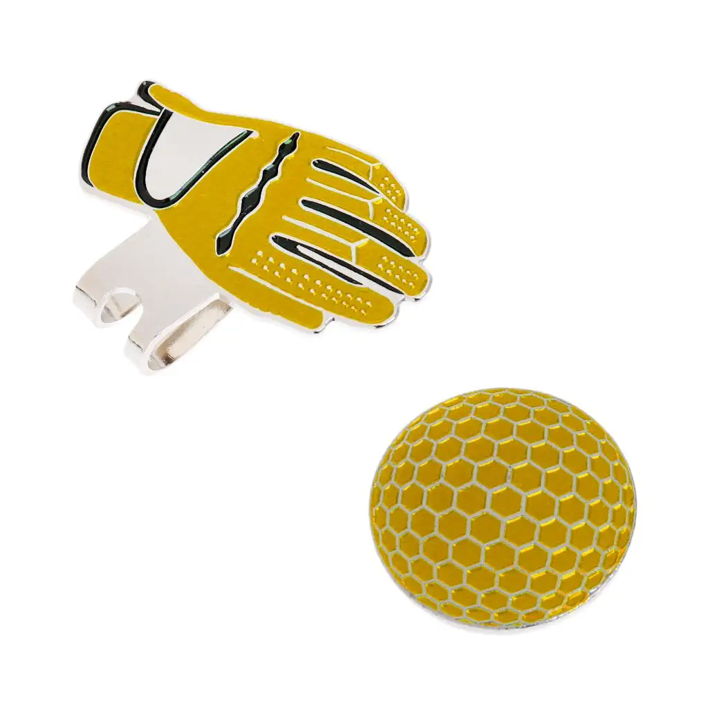 4x Funny  Design Golf Hat Clip with  Marker Golfer Gift - Yellow