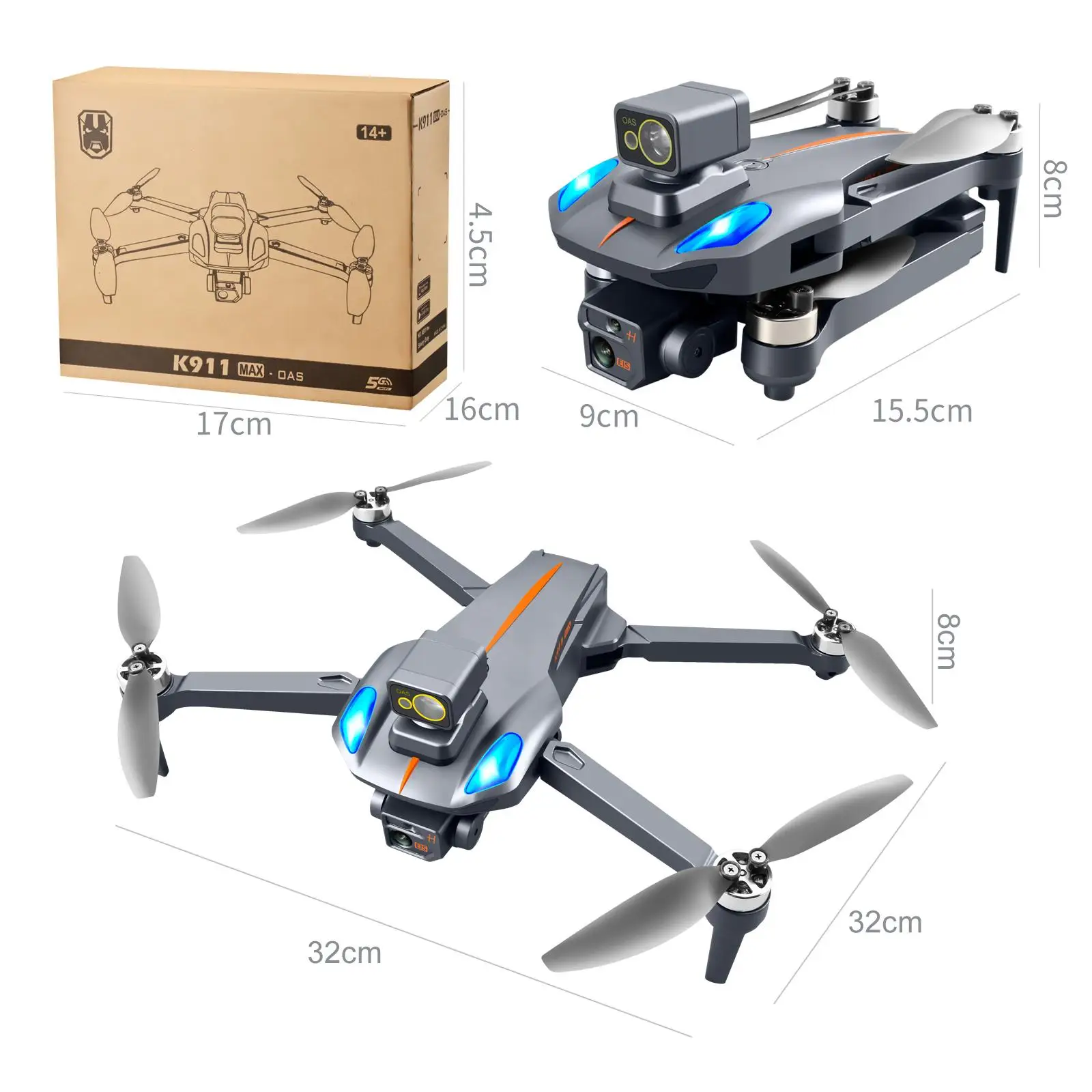 Brushless RC Drone Over-Distance Return 50x Zoom RC Quadcopter for Holiday Gifts - No ObstacleAvoidance