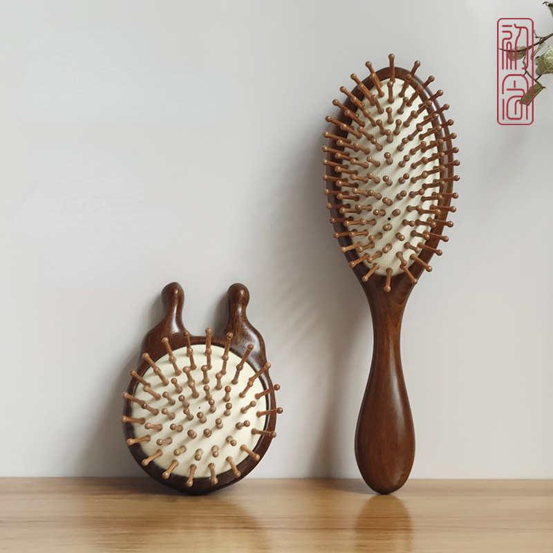 Best of Golden Silk Green Sandalwood Air Bag Comb Air Cushion Comb Anti Static Massage Wood Comb Curly Hair Comb Brush Hair Curly Hair Reviews & Tips