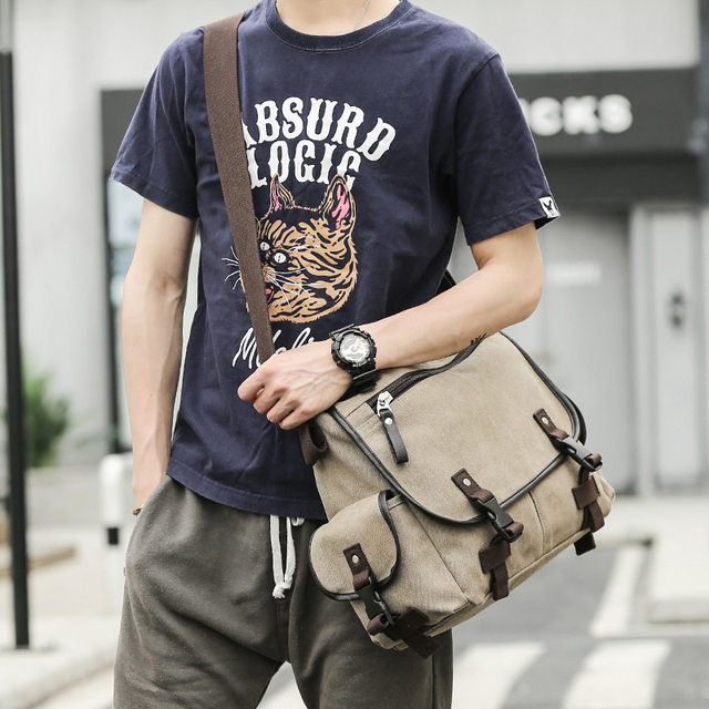 Canvas sling bag mens best sale