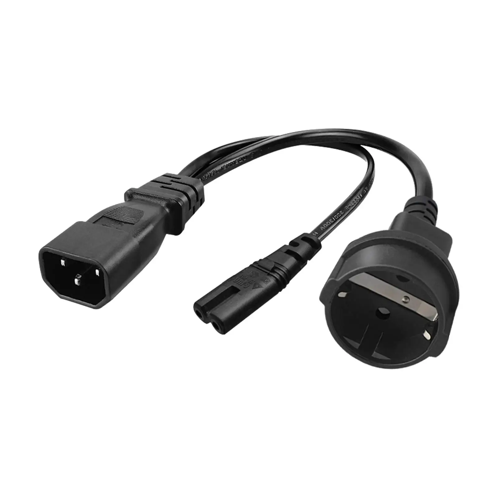 IEC 320 C14 Male to C7 DE Female Convertor Cord Converter Connector Extension Wire C14 to C7 DE4.8mm Power Cable for Notebook PC