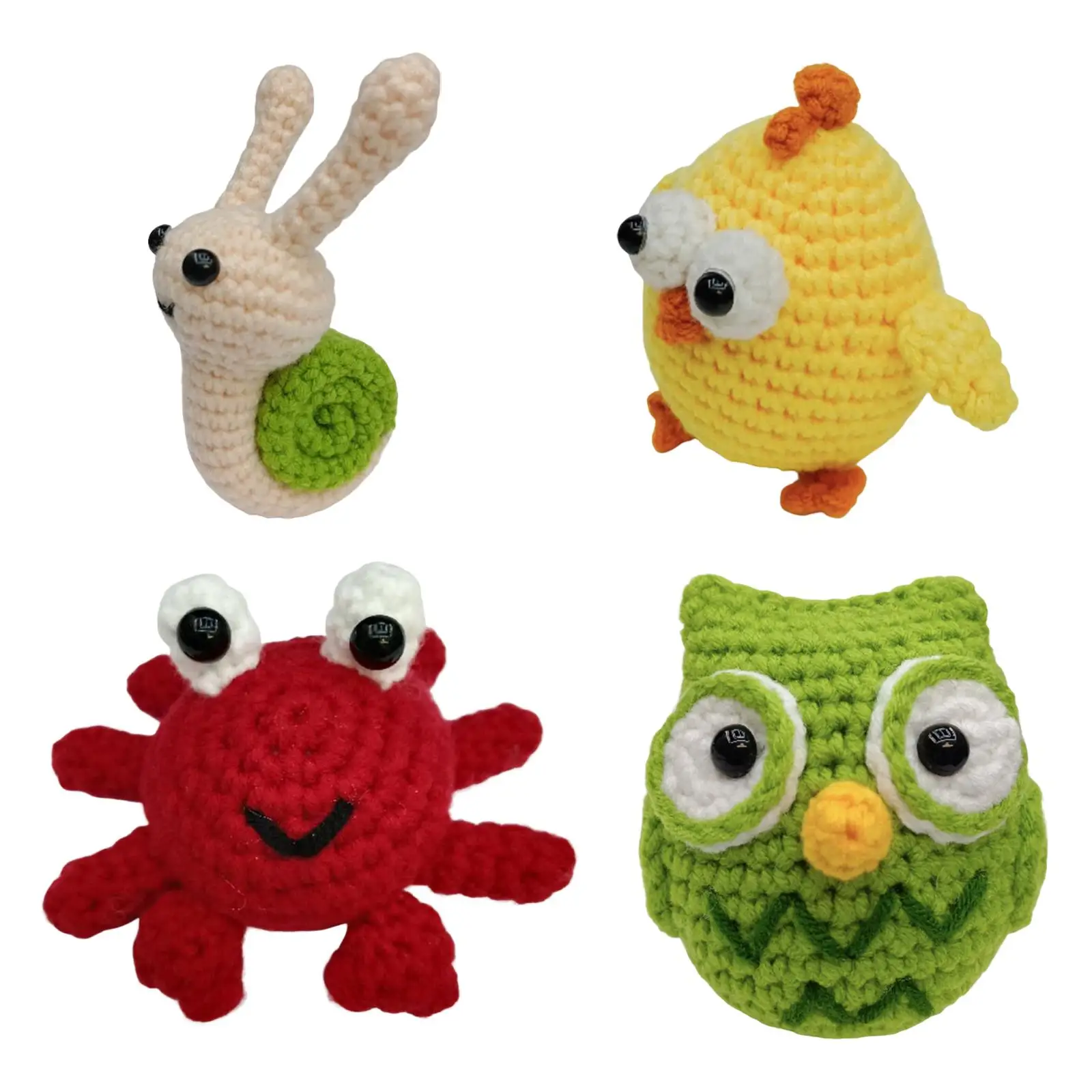 Handmade DIY Crochet Make Your Own Doll Crocheting Craft Starter Pack Includes Yarn, Hook Cute Animal for Adults and Kids