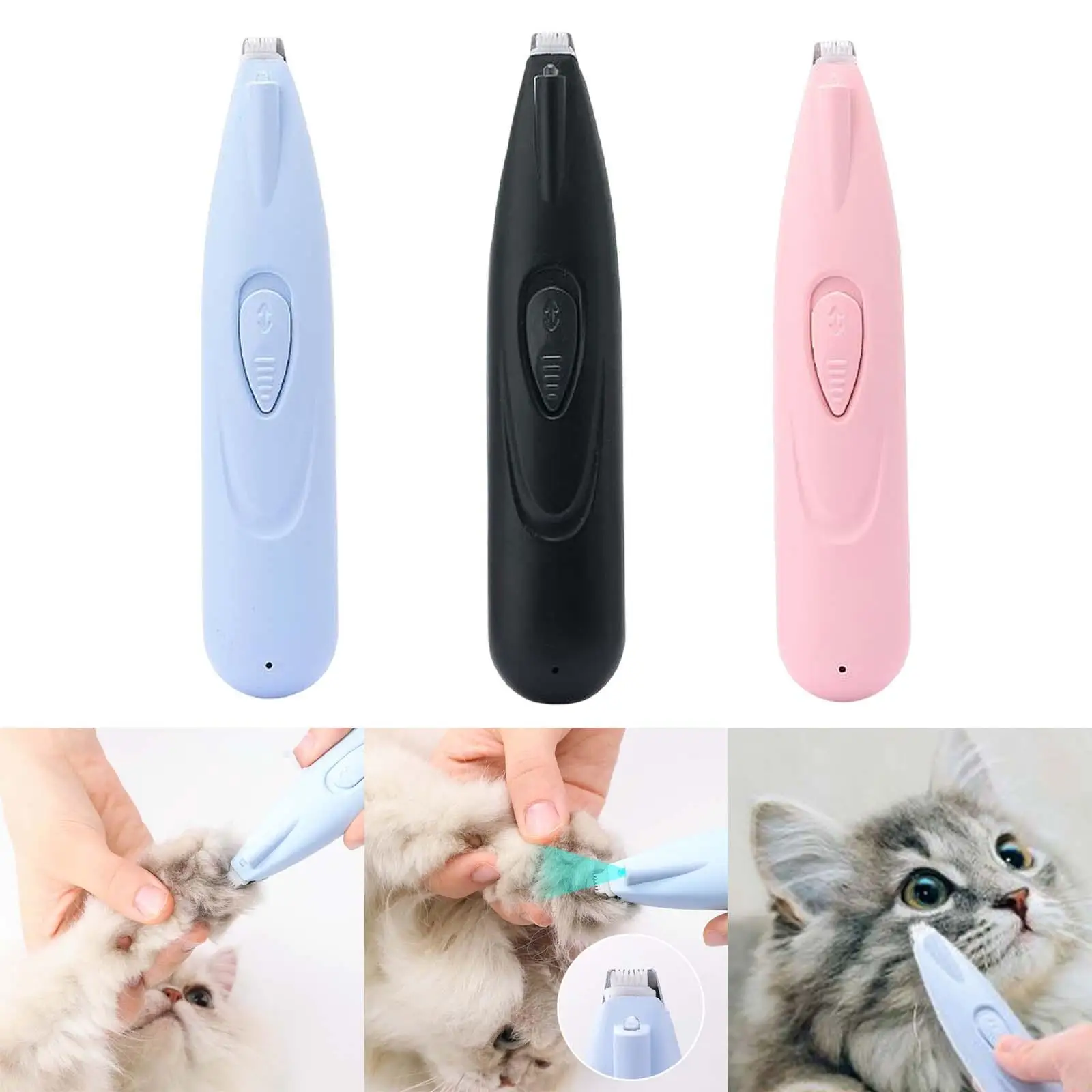 Portable Pet Nail Hair Trimmer Grinder Haircut Shearing Paw Low Noise Cat Dog Grooming Tool Grooming Clipper Cutter