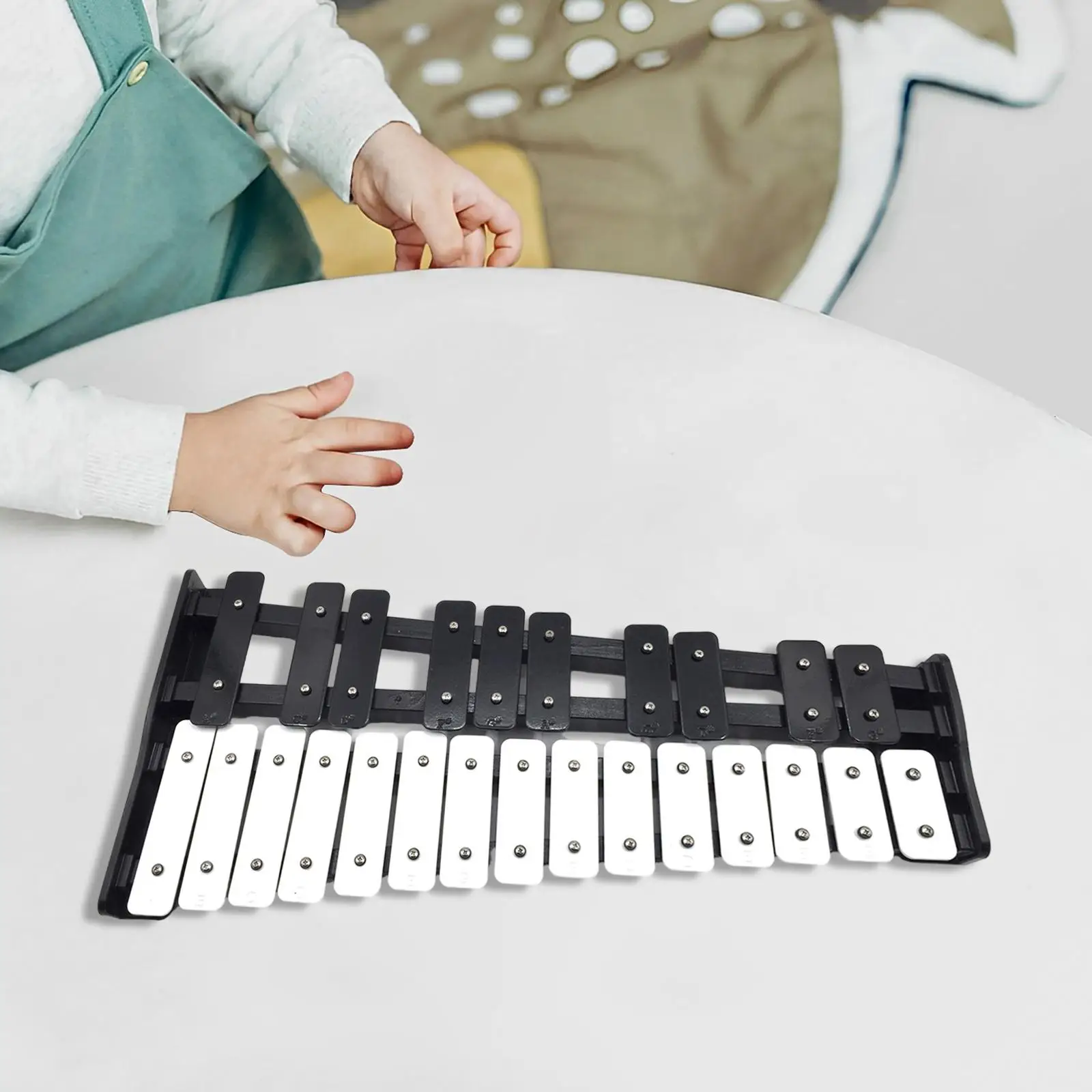 25 Key Glockenspiel Professional for Beginners Portable Xylophone Musical Instrument Musical Educational Tuned Glockenspiel