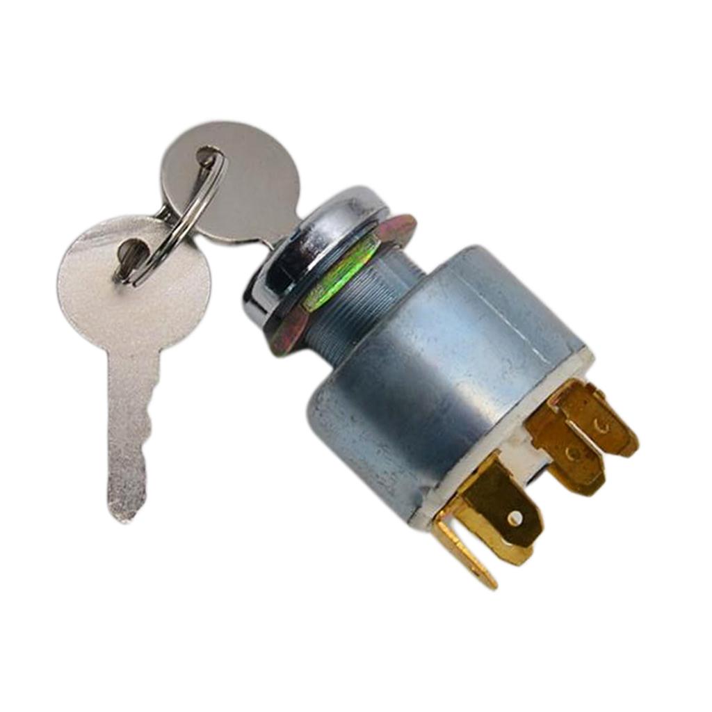 Replacement 12V Universal Ignition Switch 2 Keys Car Bikes Classic Kit